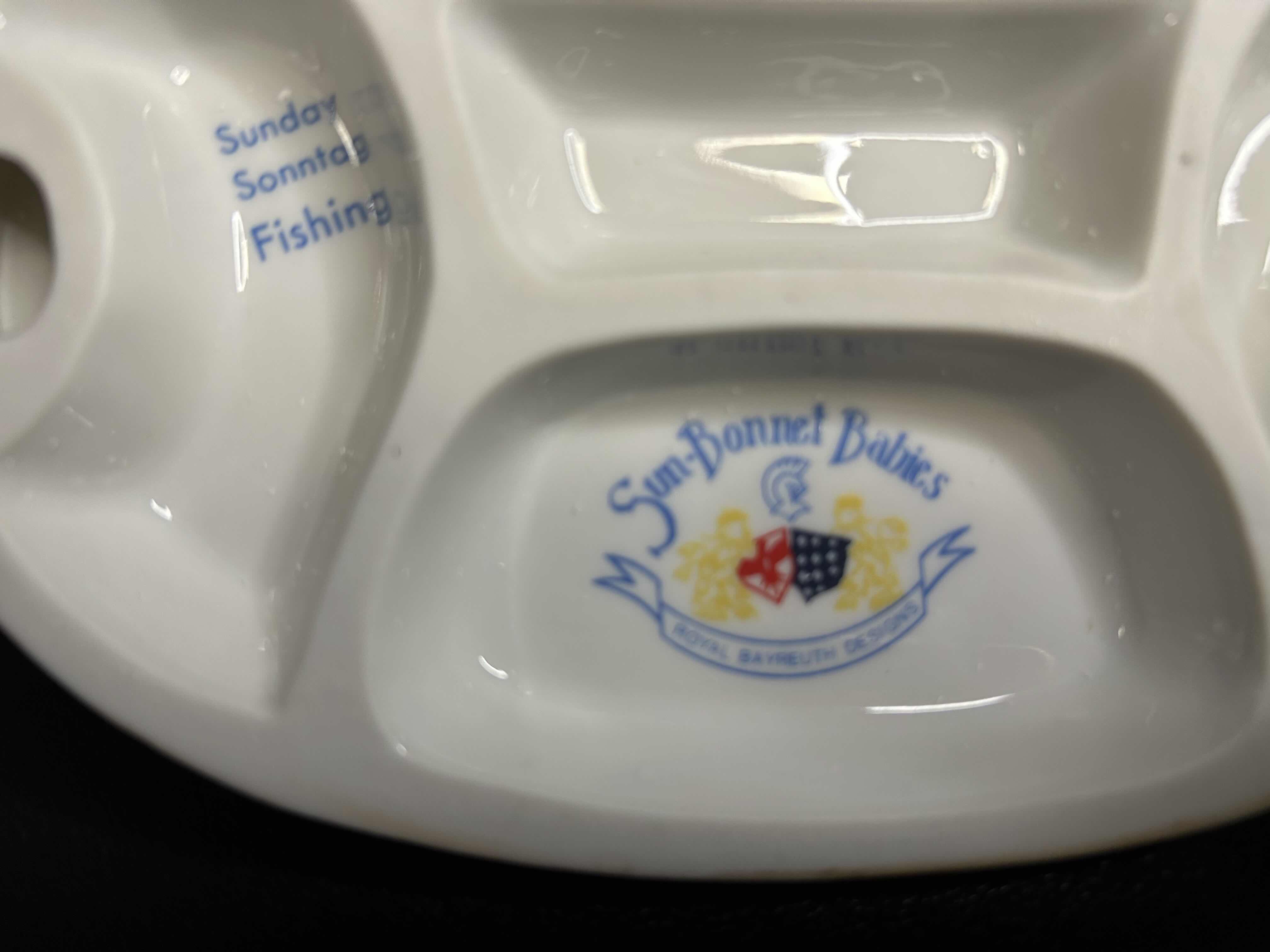 Photo 1 of HOME DECOR SUN BONNET BABIES "SUNDAY FISHING" STATUE. 3"

