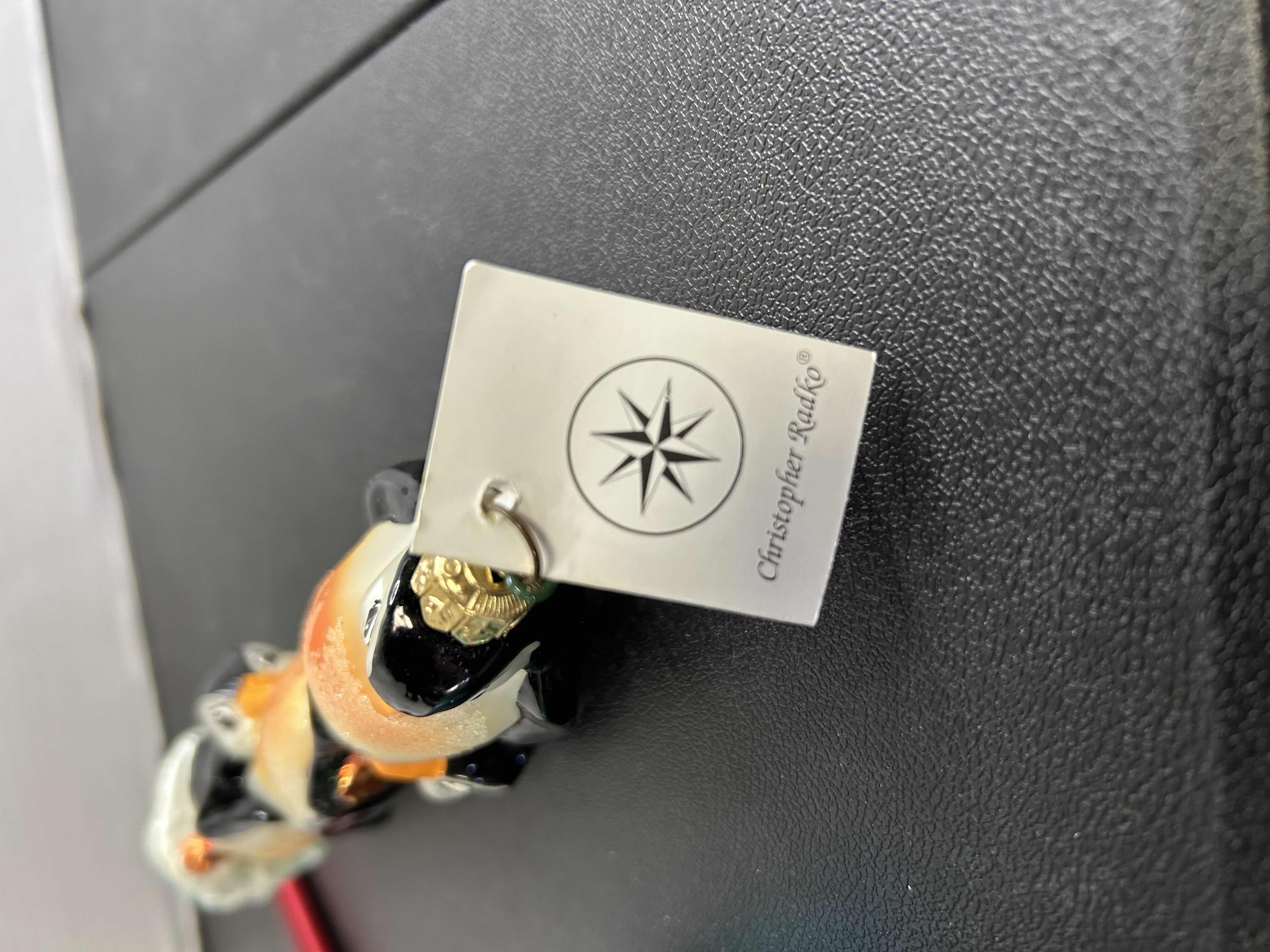 Photo 1 of CHRISTOPHER RADKO "PENGUINS" GLASS CHRISTMAS ORNAMENT 

