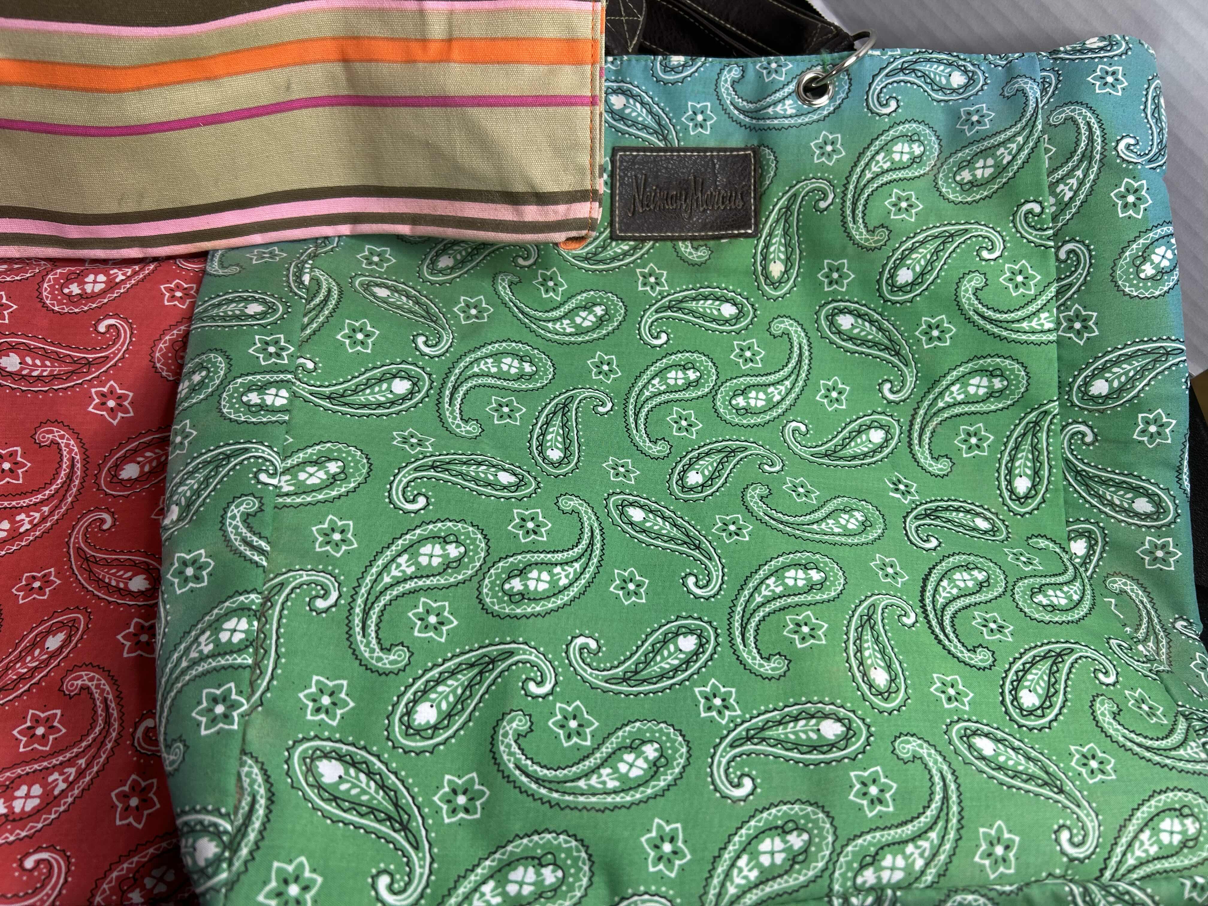 Photo 1 of 5-NIEMAN MARCUS CANVAS  TOTE BAGS. VARIOUS COLORS