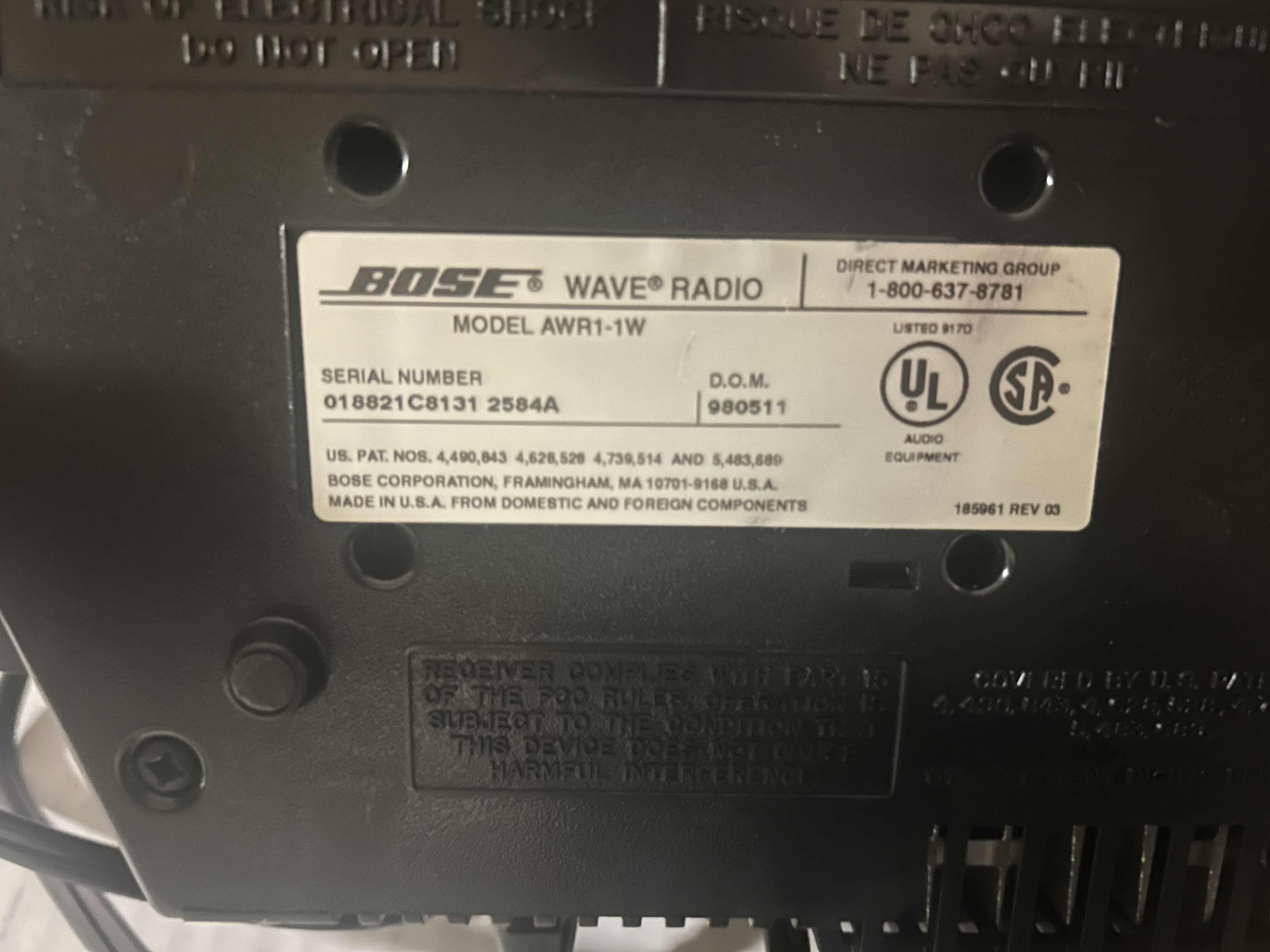 Photo 1 of BOSE WAVE RADIO AND ALARM CLOCK WITH REMOTE