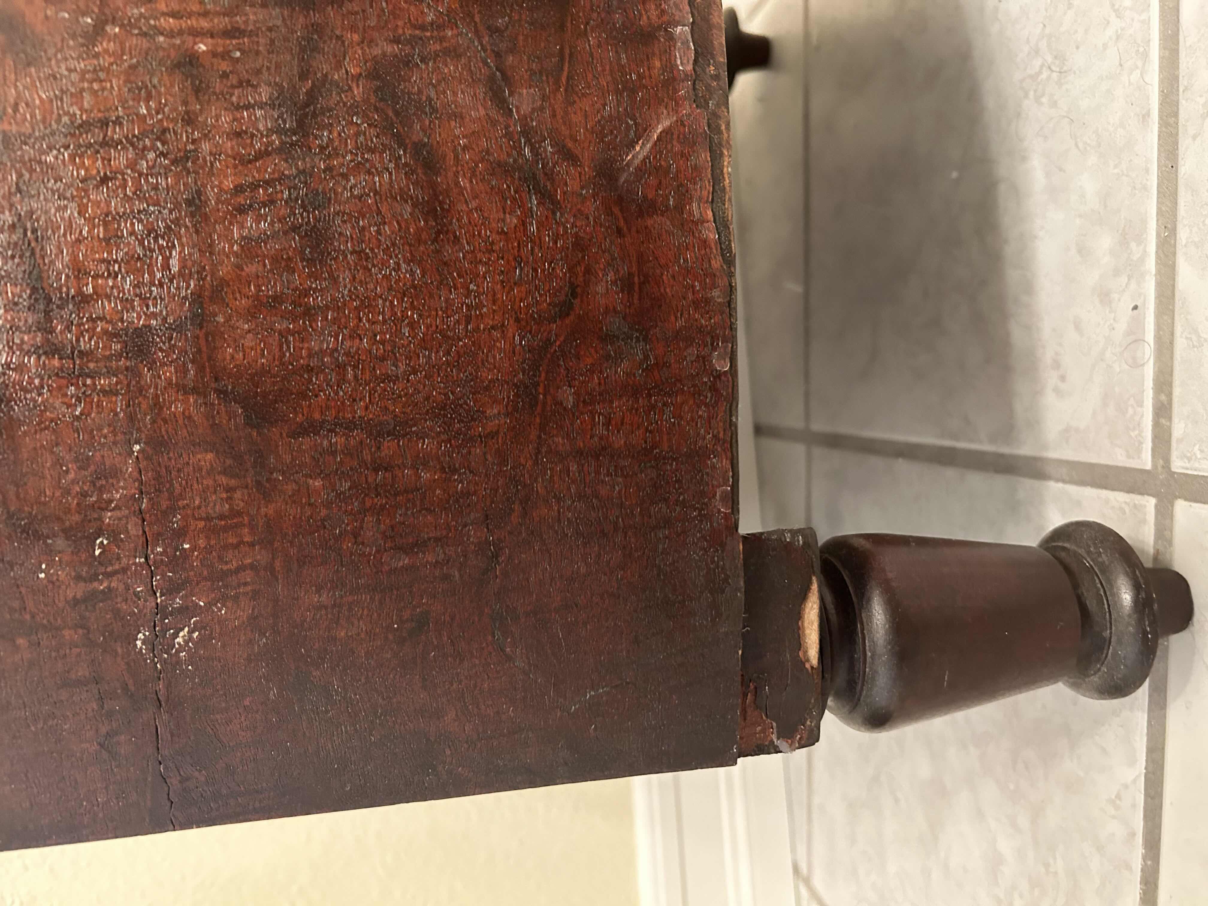 Photo 1 of ANTIQUE OAK CHAMBER POT WITH UPHOLSTERED TOP