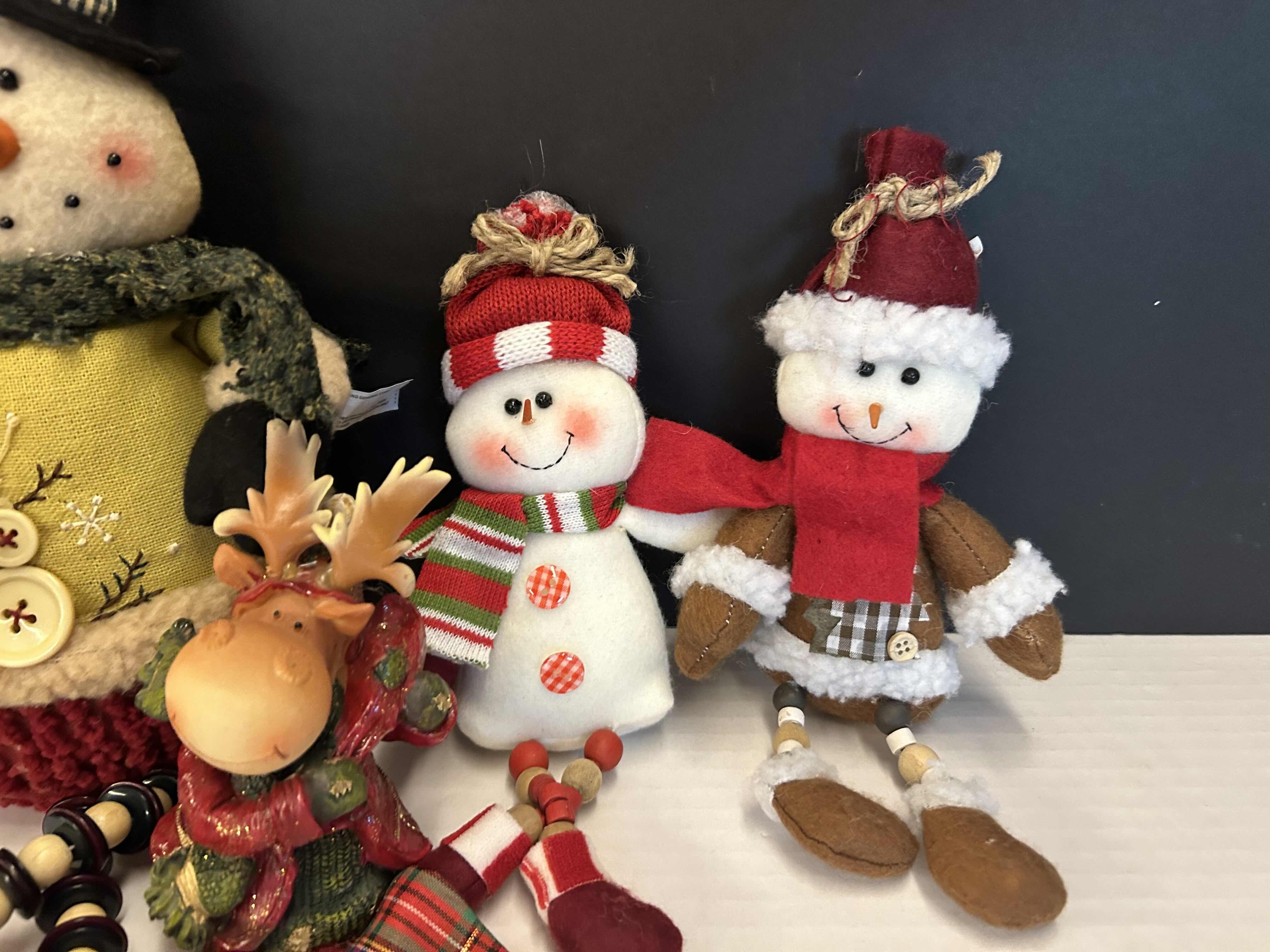 Photo 1 of 4- HOLIDAY SNOWMEN AND MOOSE