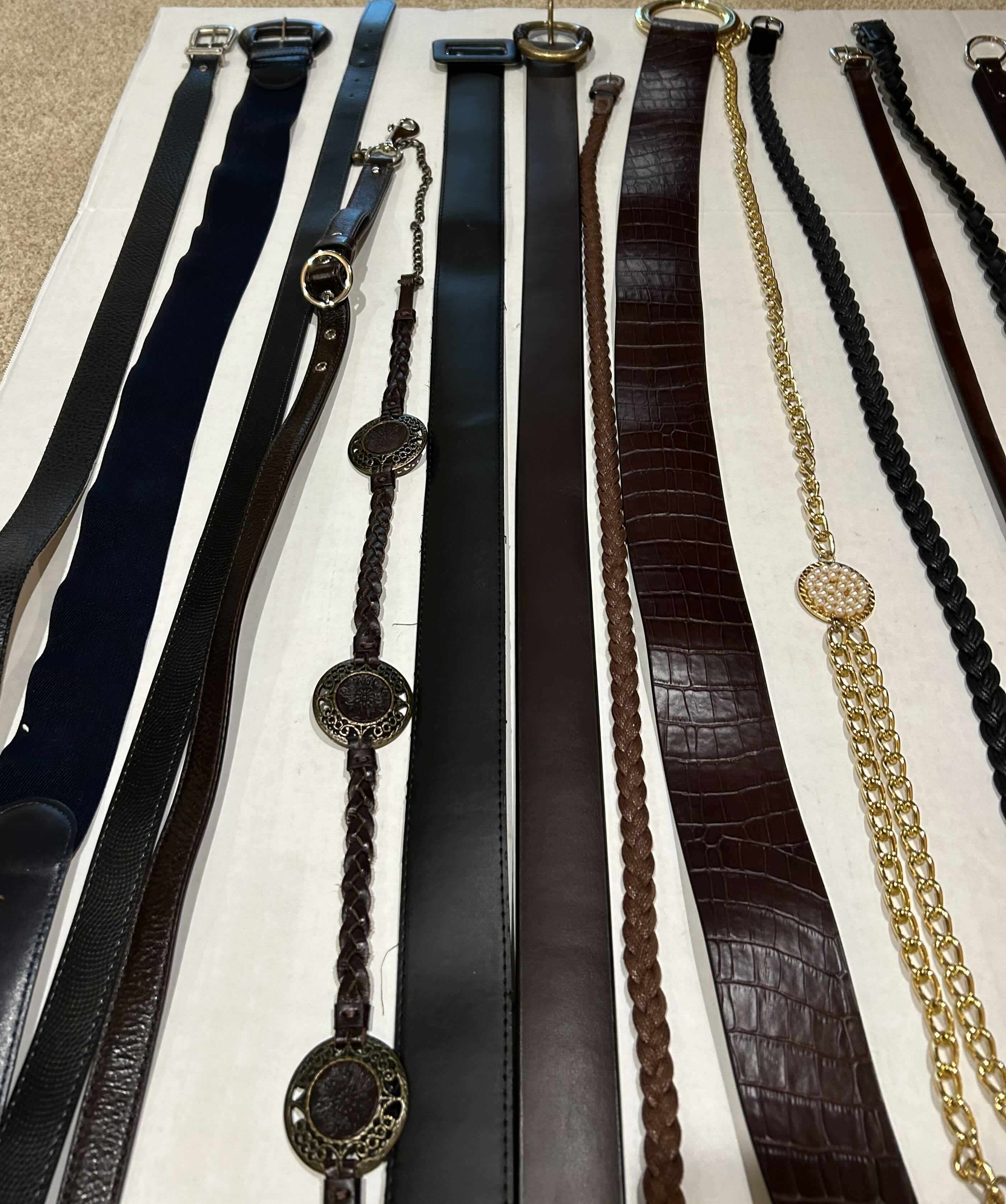 Photo 1 of APPROXIMATELY 15 LADIES BELTS OF VARIOUS SIZES
