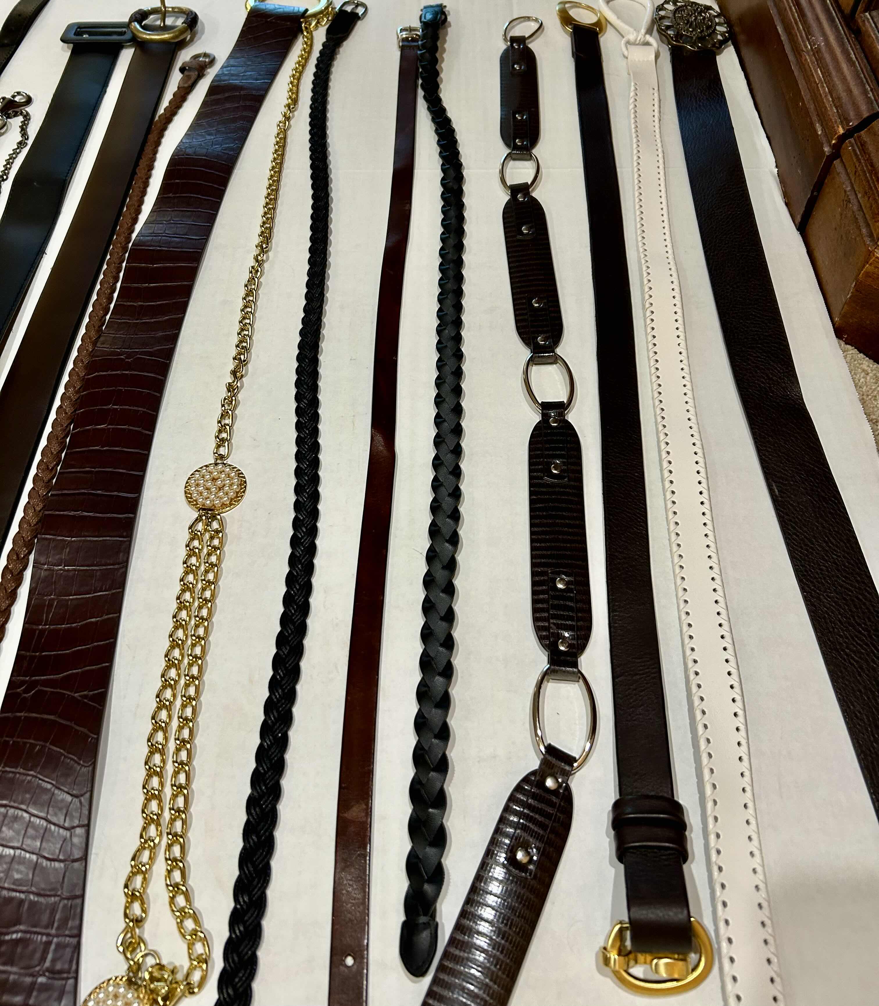 Photo 1 of APPROXIMATELY 15 LADIES BELTS OF VARIOUS SIZES