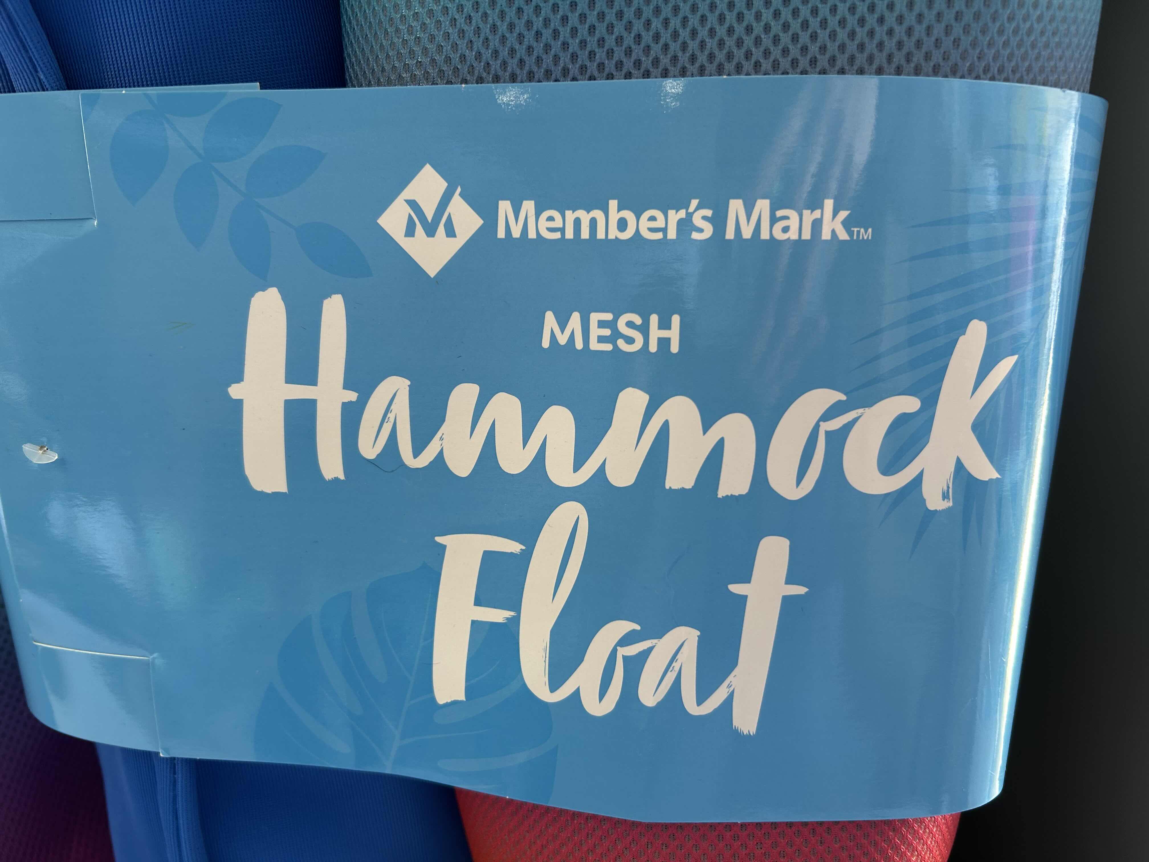 Photo 1 of 2-BRAND NEW MEMBERS MARK MESH HAMMOCK POOL FLOAT PURPLE/TEAL STRIPE