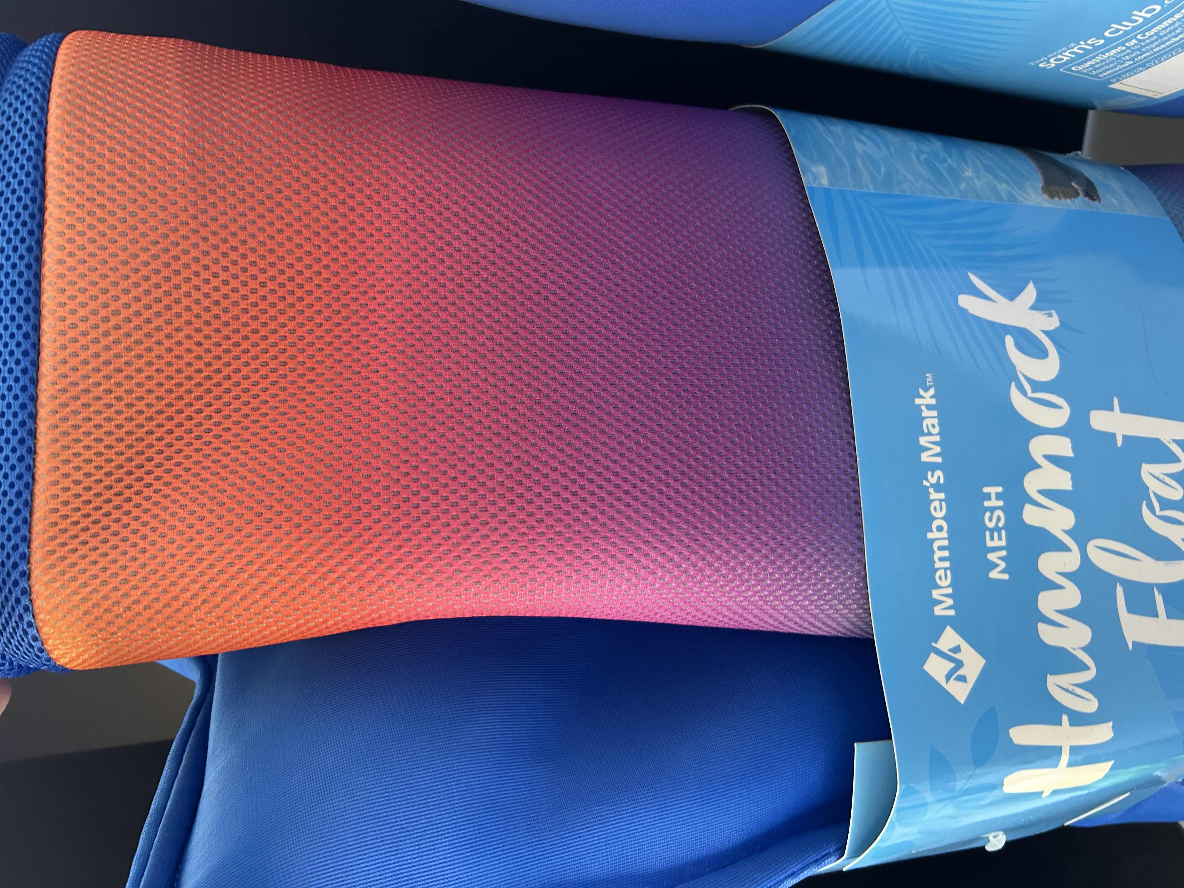 Photo 1 of 2-BRAND NEW MEMBERS MARK MESH HAMMOCK POOL FLOAT PURPLE/TEAL STRIPE