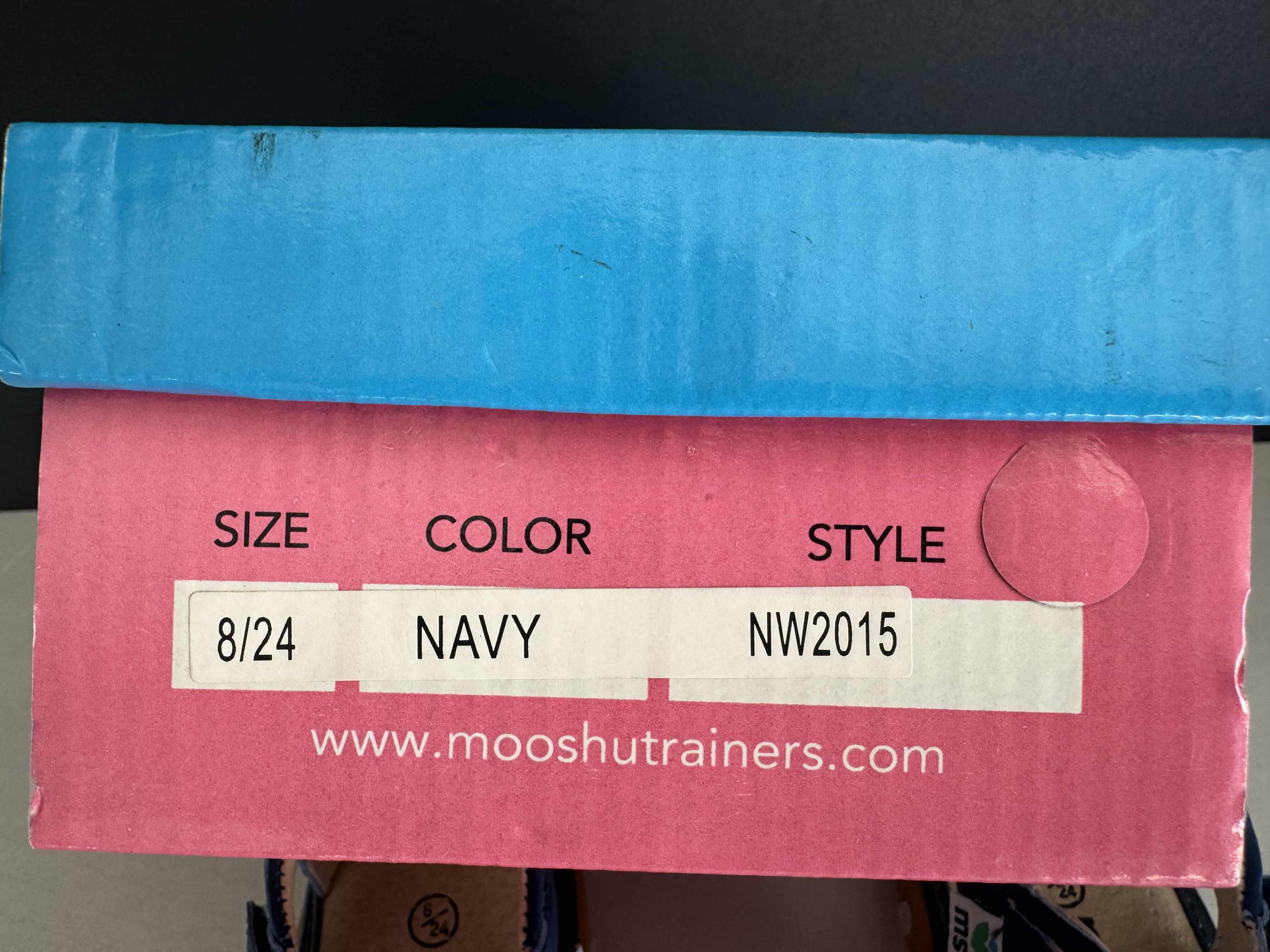 Photo 1 of BRAND NEW MOOSHU TRAINERS IN NAVY SIZE 8