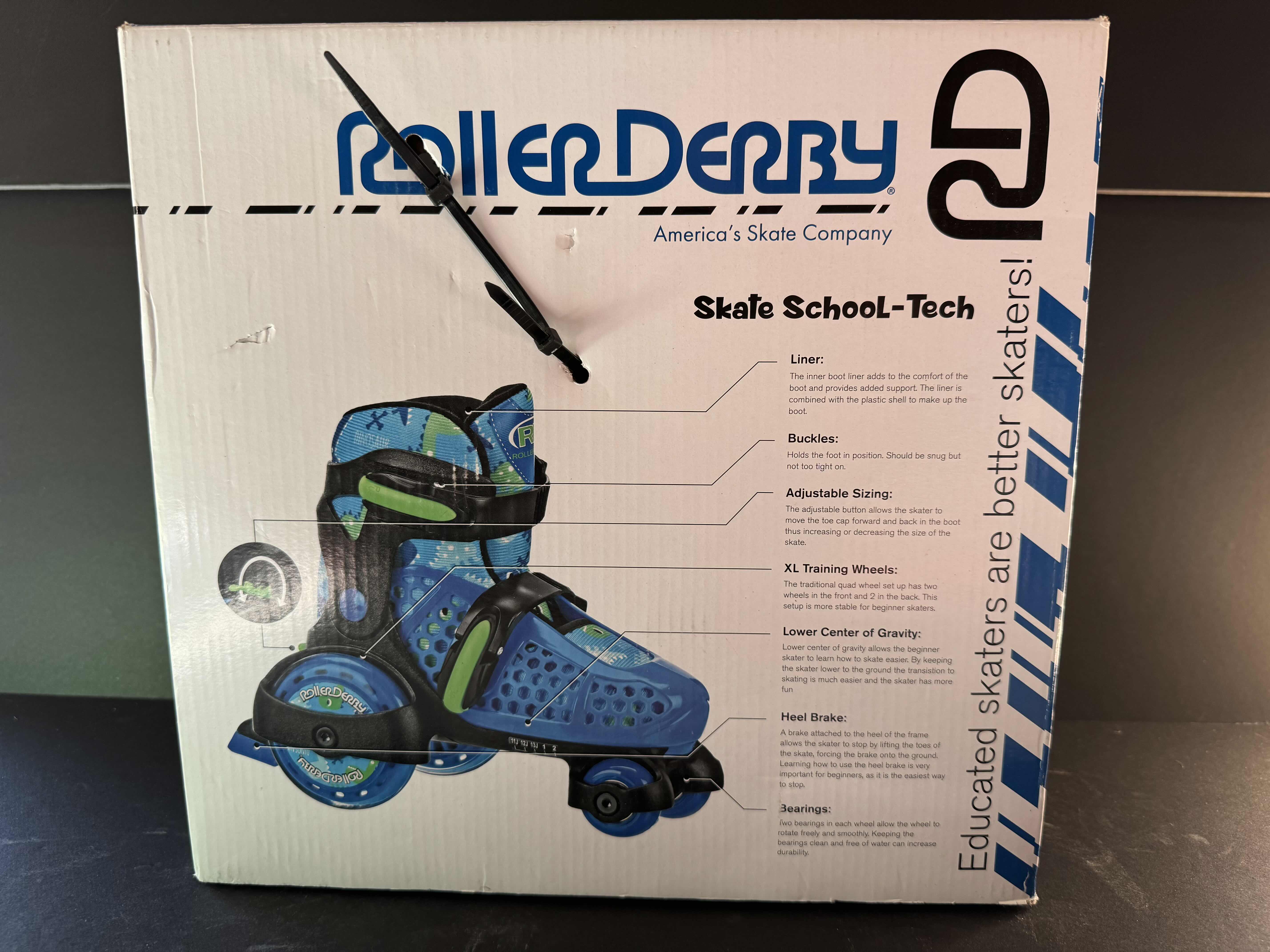 Photo 1 of BRAND NEW ROLLER DERBY QUAD SKATES BOYS ADJUSTABLE SIZES 11-2