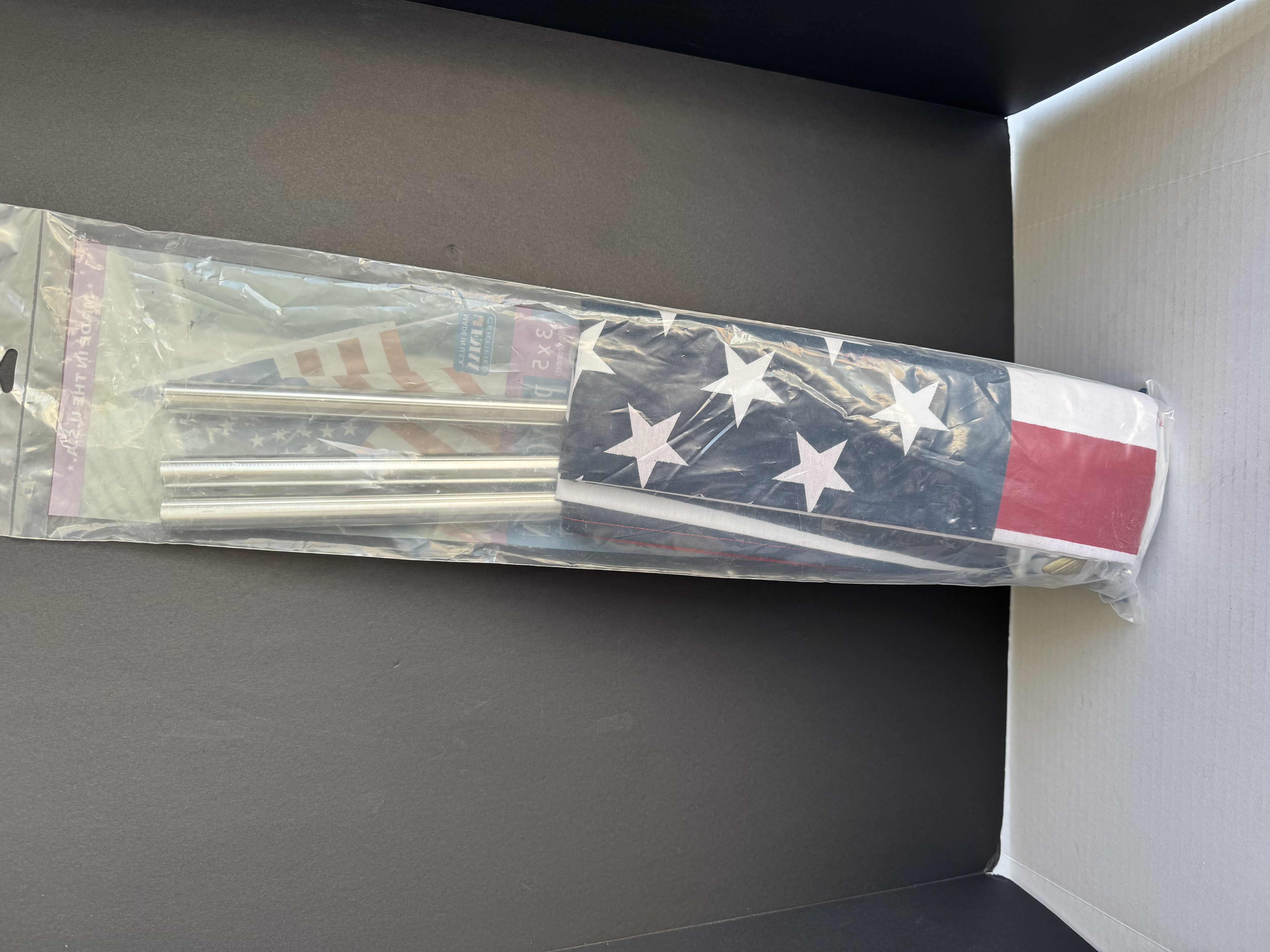 Photo 1 of BRAND NEW POLYCOTTON U.S. FLAG AND FLAG POLE SET