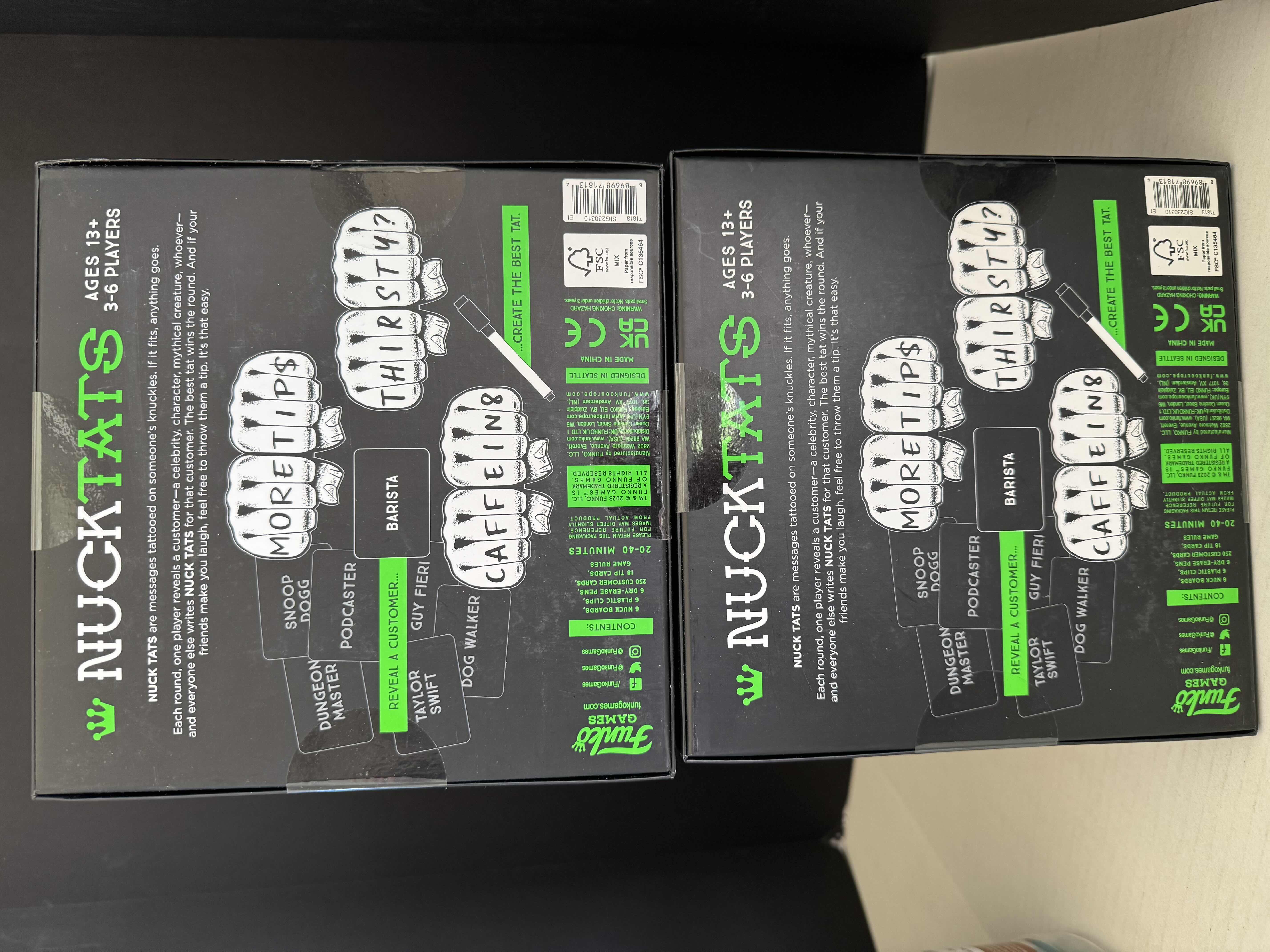 Photo 1 of 2-BRAND NEW FUNKO GAME NUCK TATS THE INK-FASTPARTY GAME