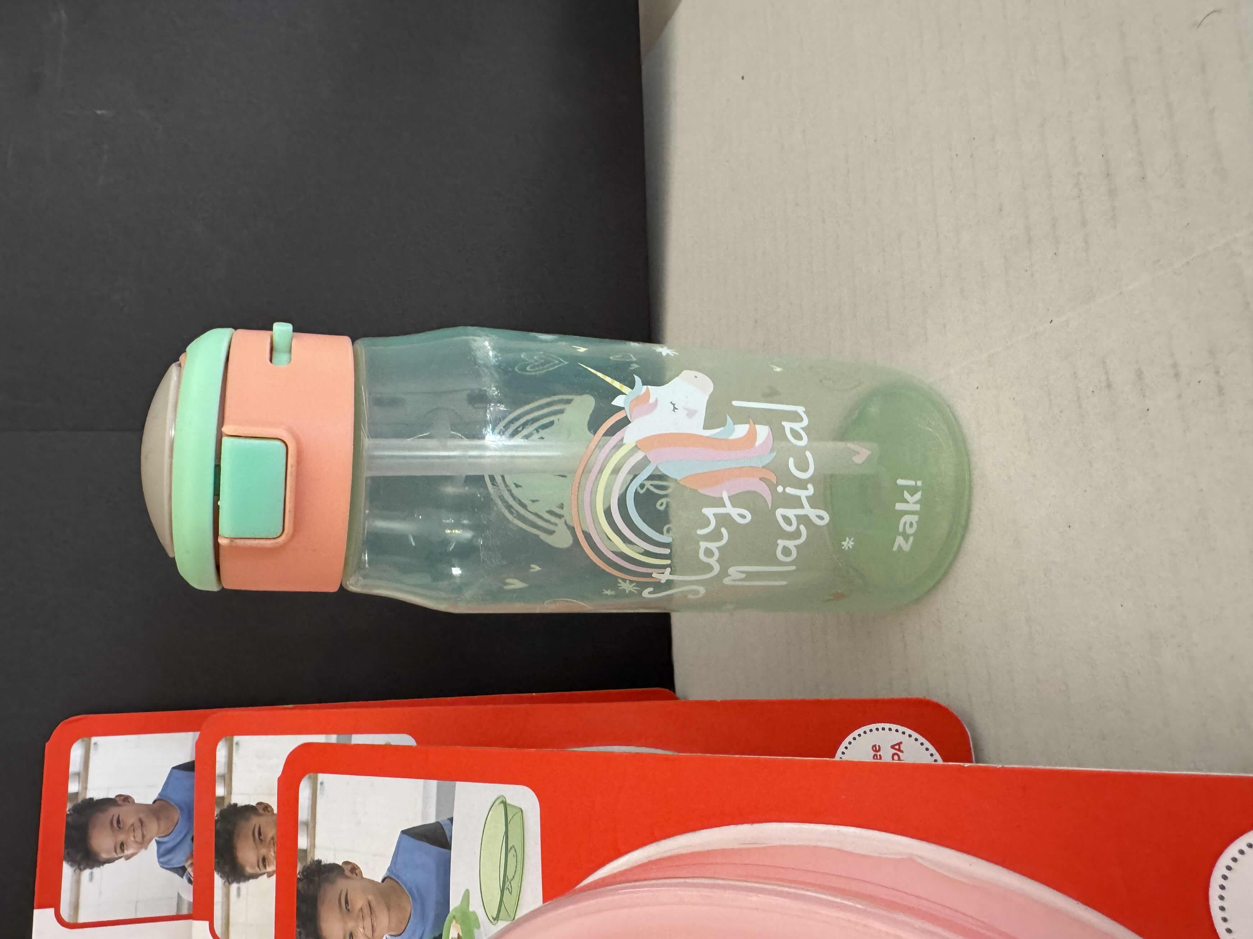 Photo 3 of 5- BRAND NEW KITCHEN ESSENTIALS: SKIDADDLE TRAINING PLATE & BOWL & 2 WATER BOTTLES