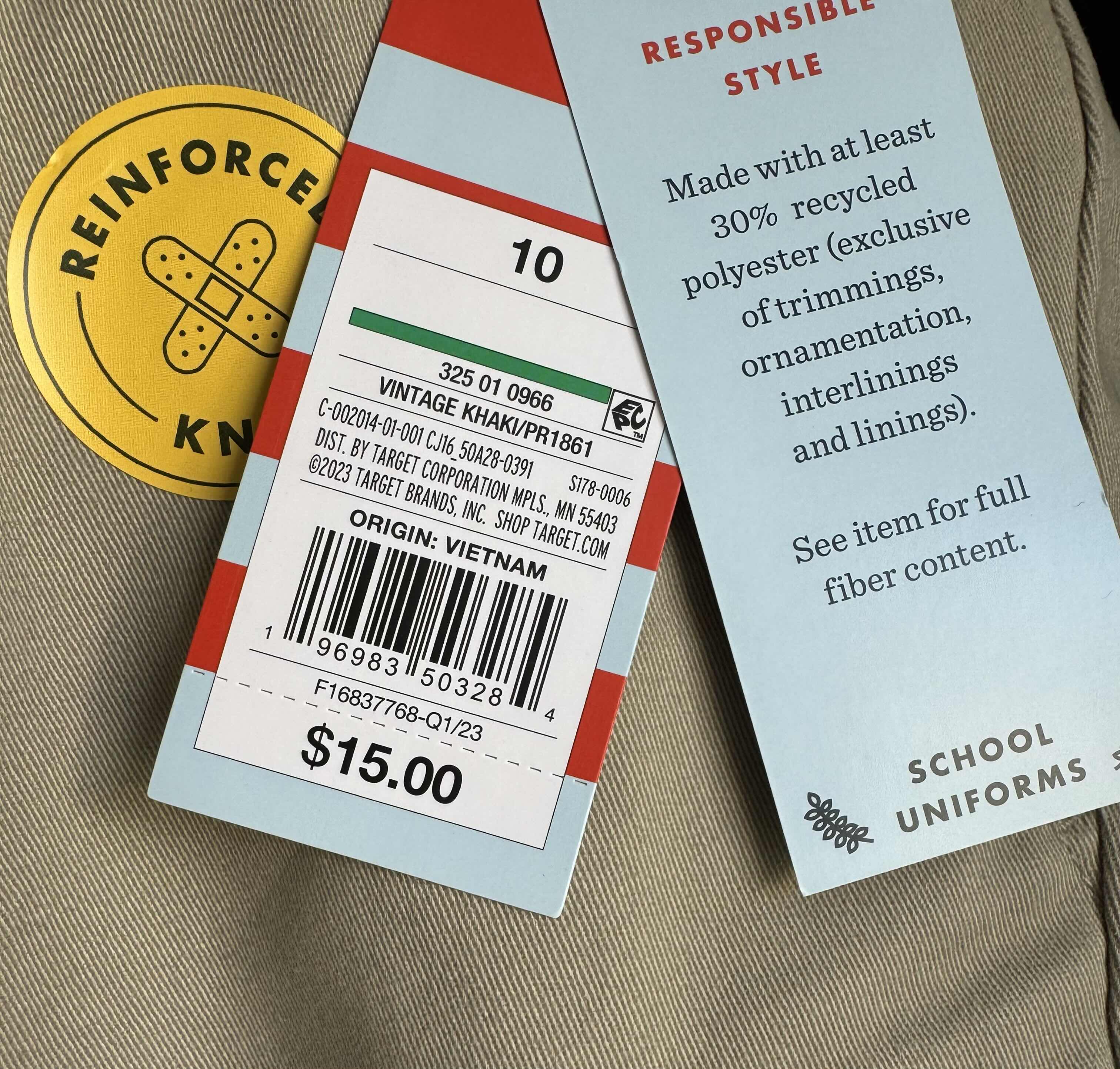 Photo 1 of 5-BRAND NEW PAIRS OF CAT & JACK KHAKI SCHOOL UNIFORM PANTS SIZE 10