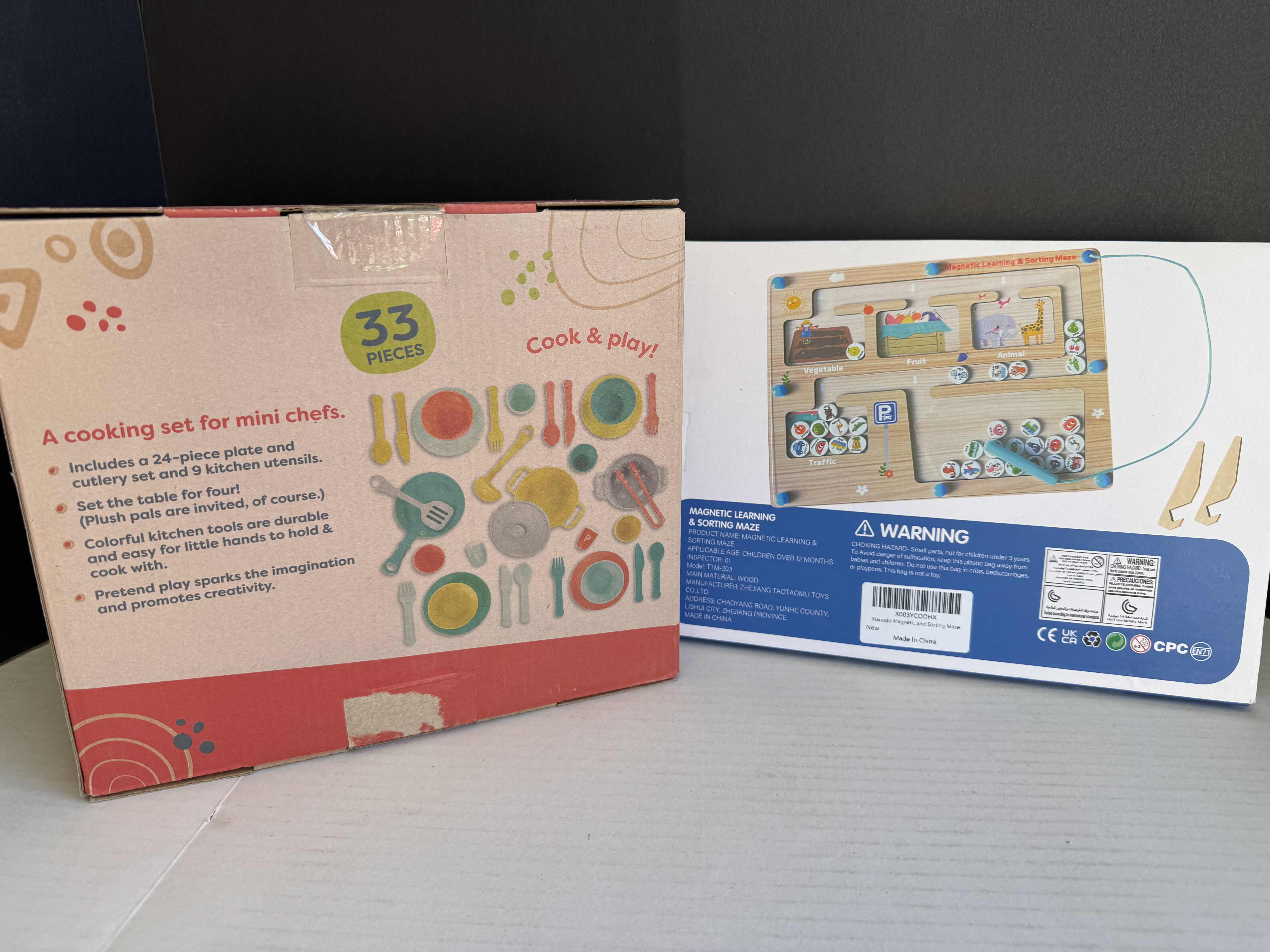 Photo 1 of 2-BRAND NEW TOYS 1-KITCHEN SET, 1-MAGNETIC LEARNING MAZE