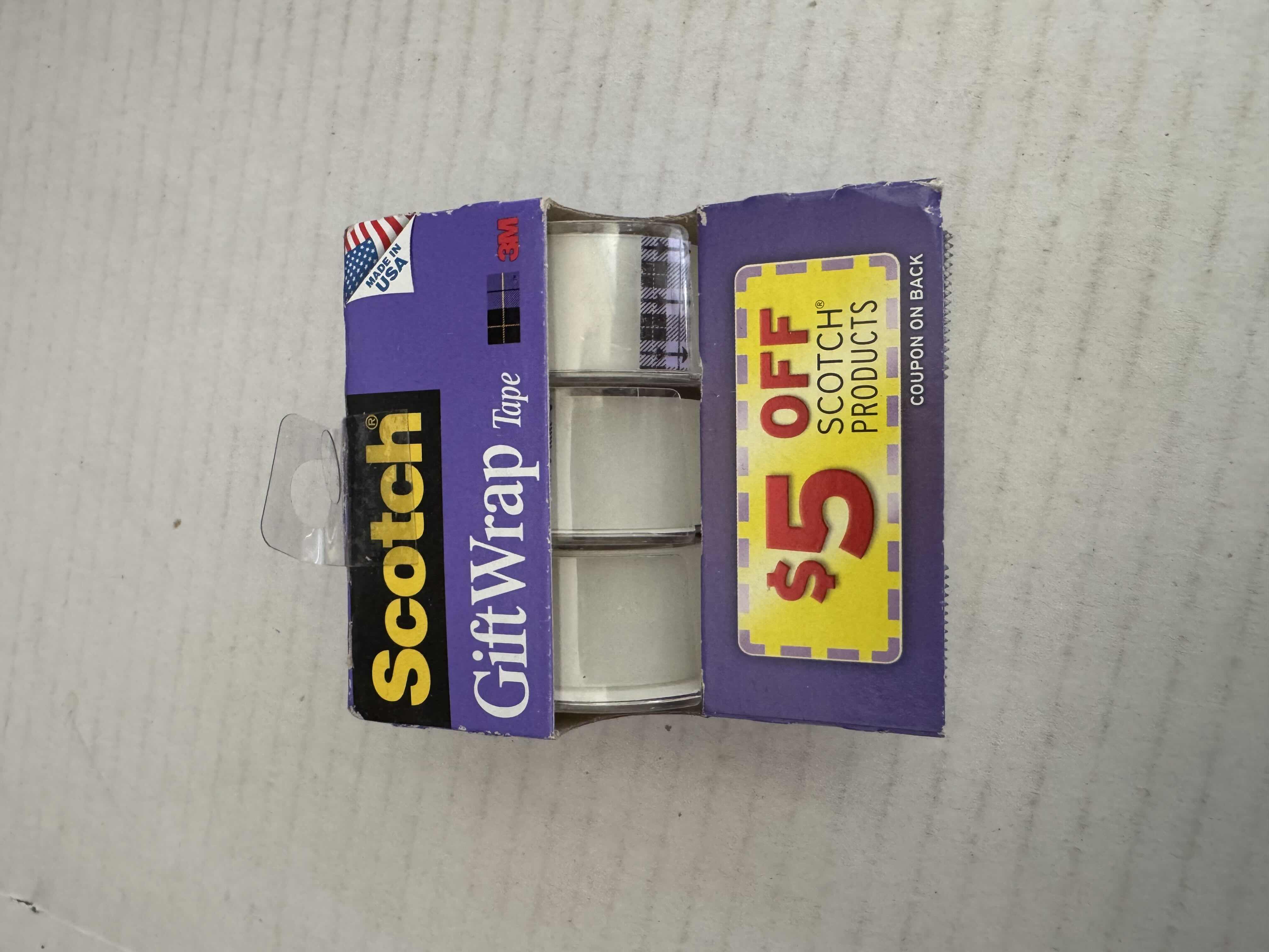 Photo 1 of 16 - BRAND NEW SCOTCH GIFT WRAP TAPE 3 PACK HOLIDAY WRAPPING TAPE