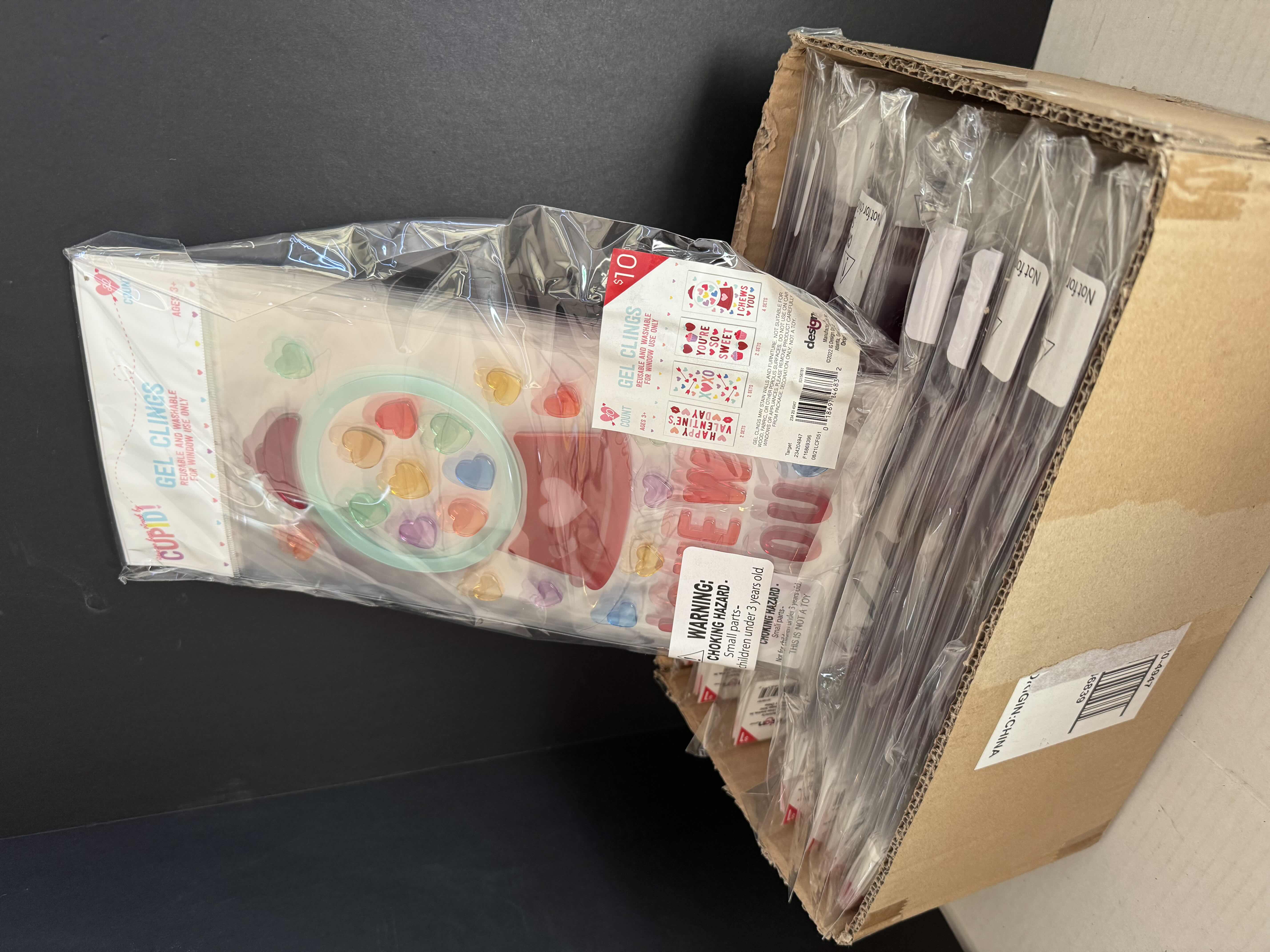 Photo 1 of 8- PACKS GELL WINDOW HAND DECORATIONS FOR HOLIDAY VALENTINES DAY