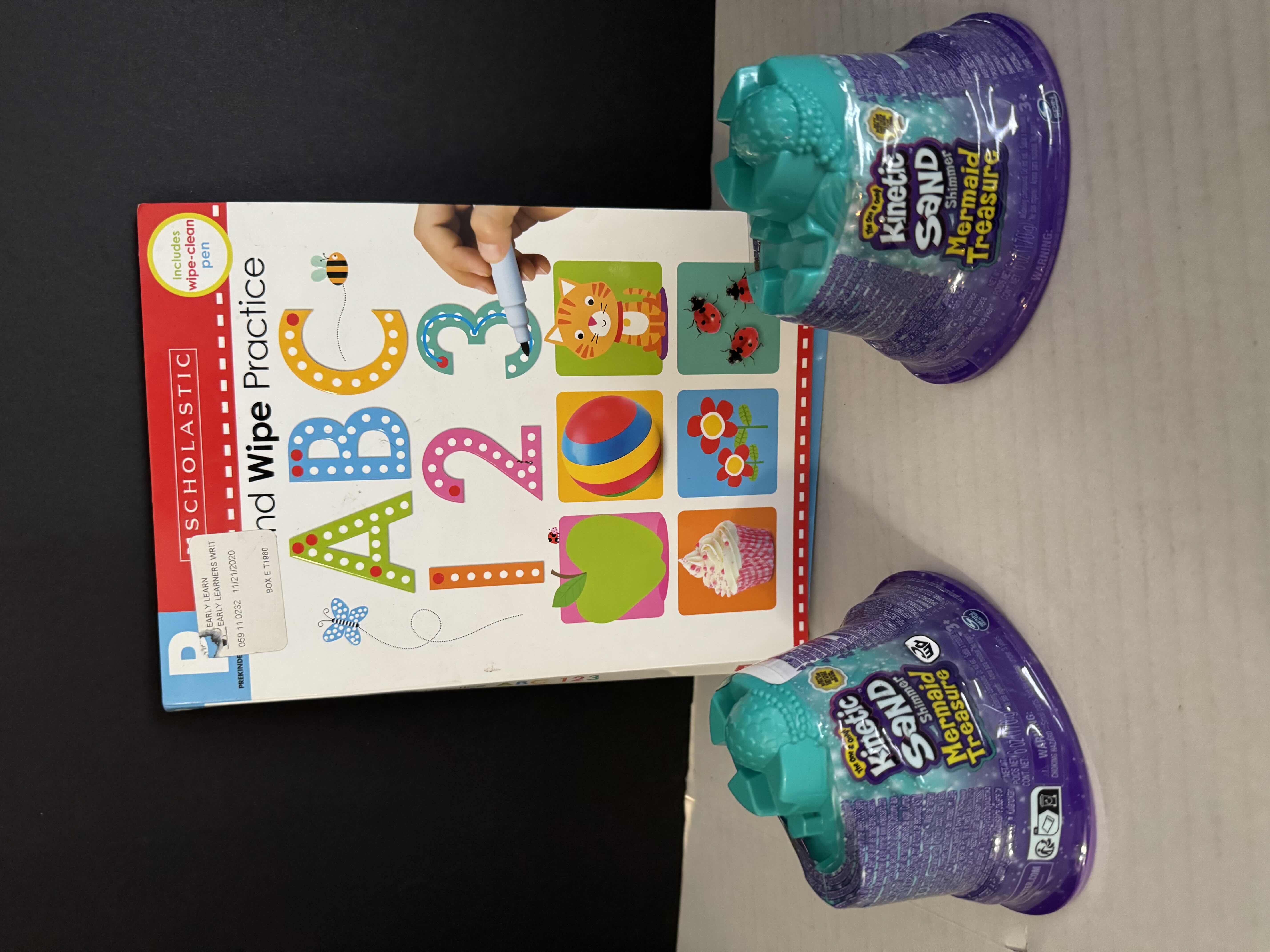 Photo 1 of BRAND NEW KIDS SCHOOL ABC BOOK AND 2- BRAND NEW KINETIC SAND SENSORY PLAY
