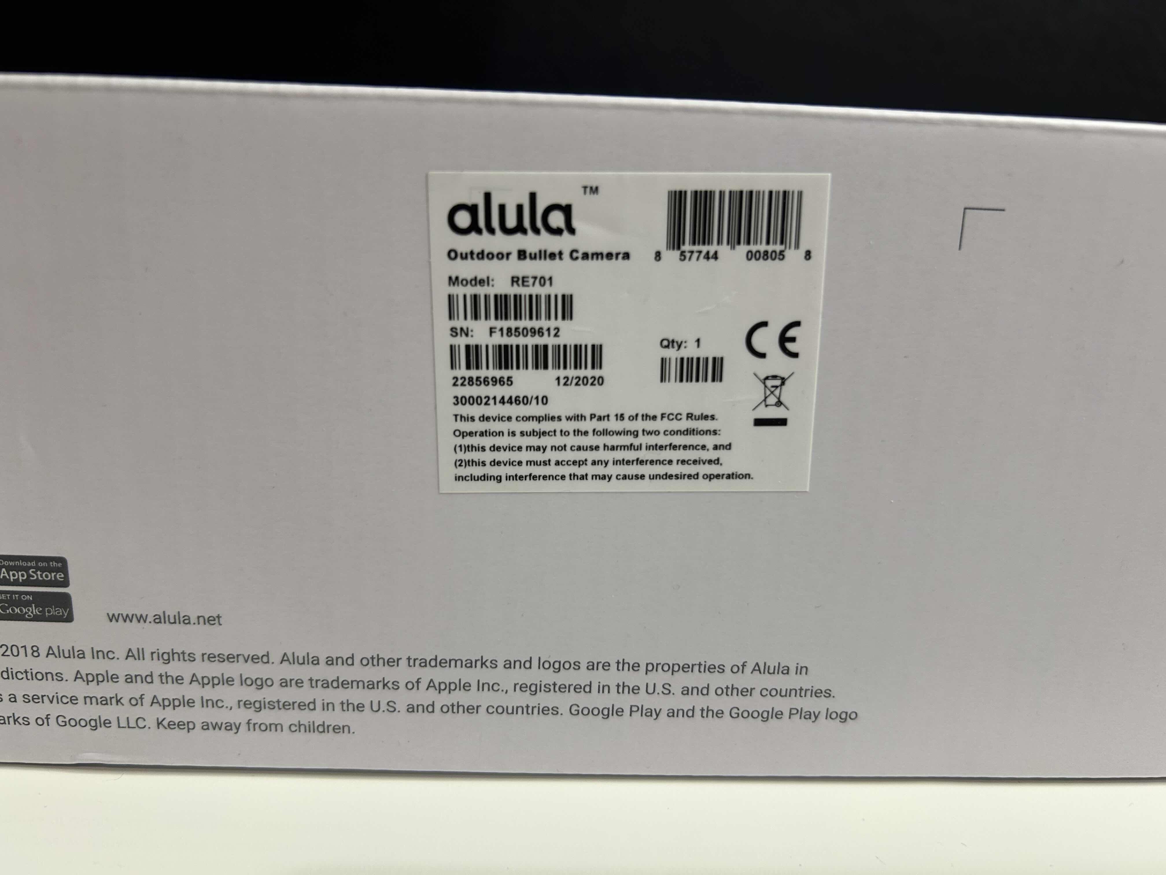 Photo 1 of ALULA OUTDOOR BULLET CAMERA
MODEL RE701