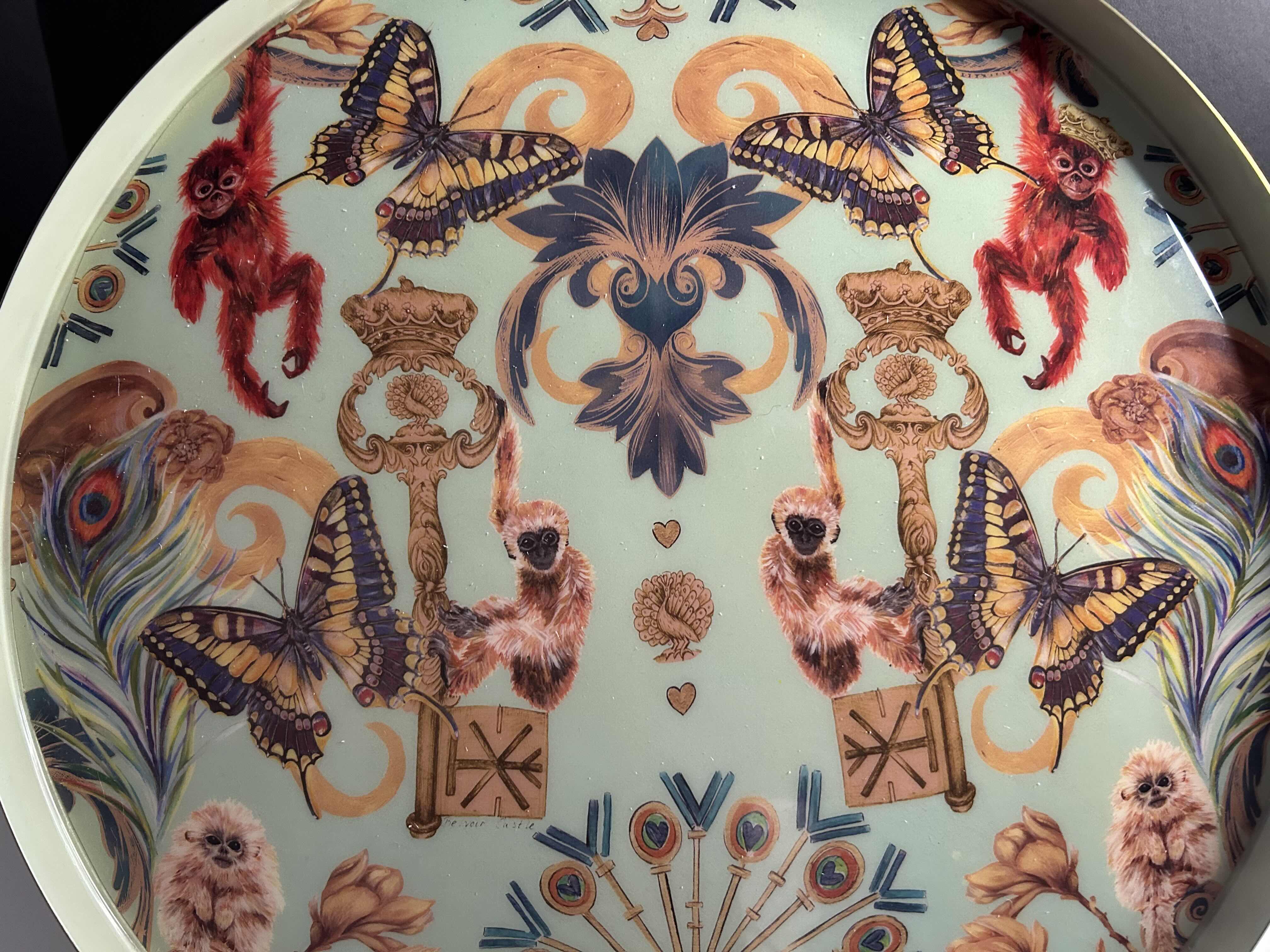 Photo 1 of 16” REGAL MONKEYS SERVING TRAY