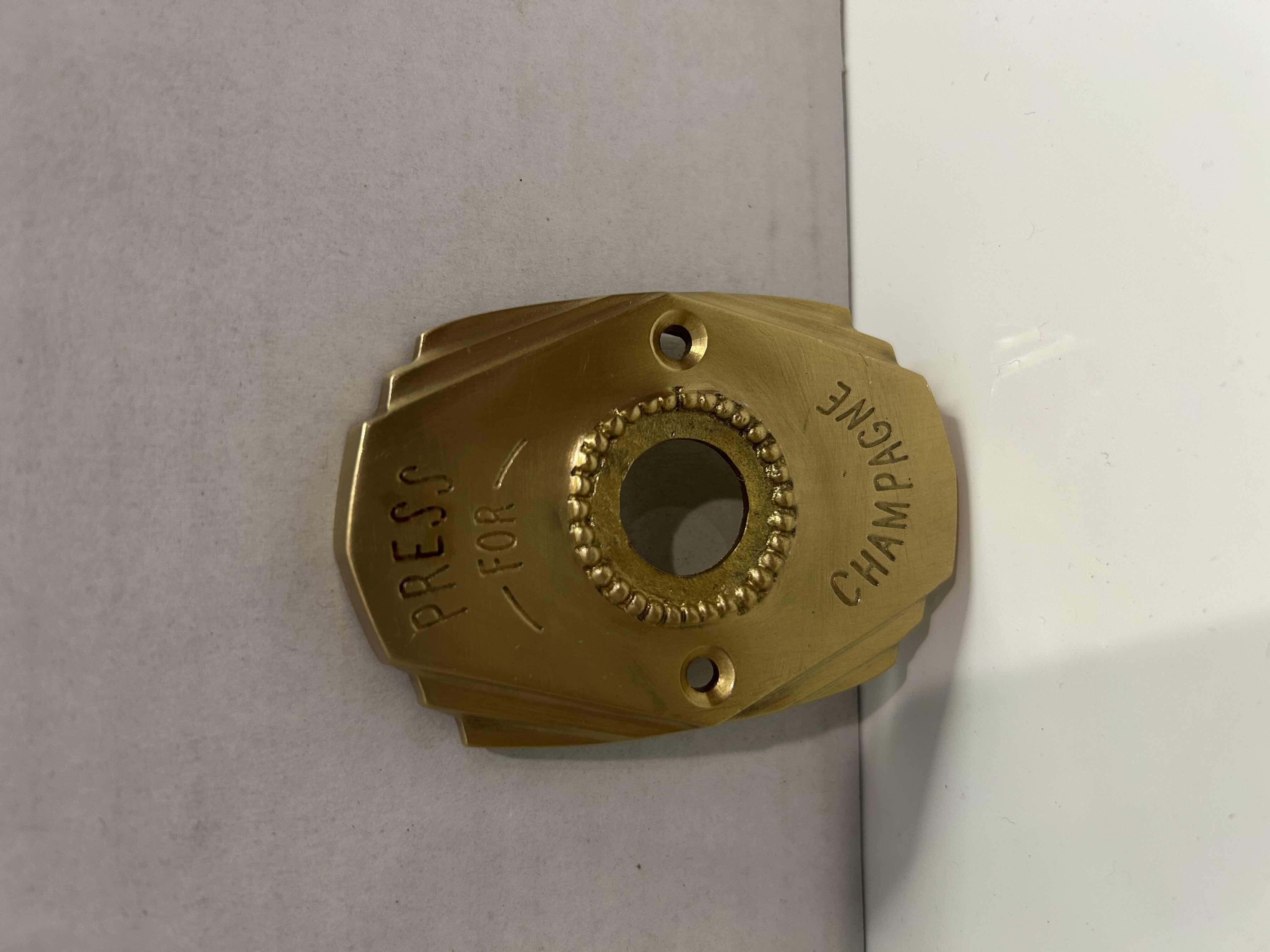 View 3 of BRAND NEW ANTHROPOLOGIE BRONZE Press For Champagne Doorbell Cover