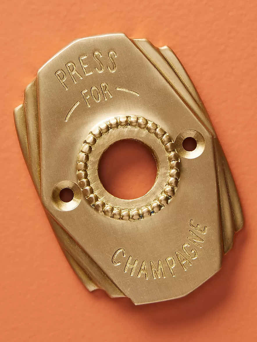 View 1 of BRAND NEW ANTHROPOLOGIE BRONZE Press For Champagne Doorbell Cover