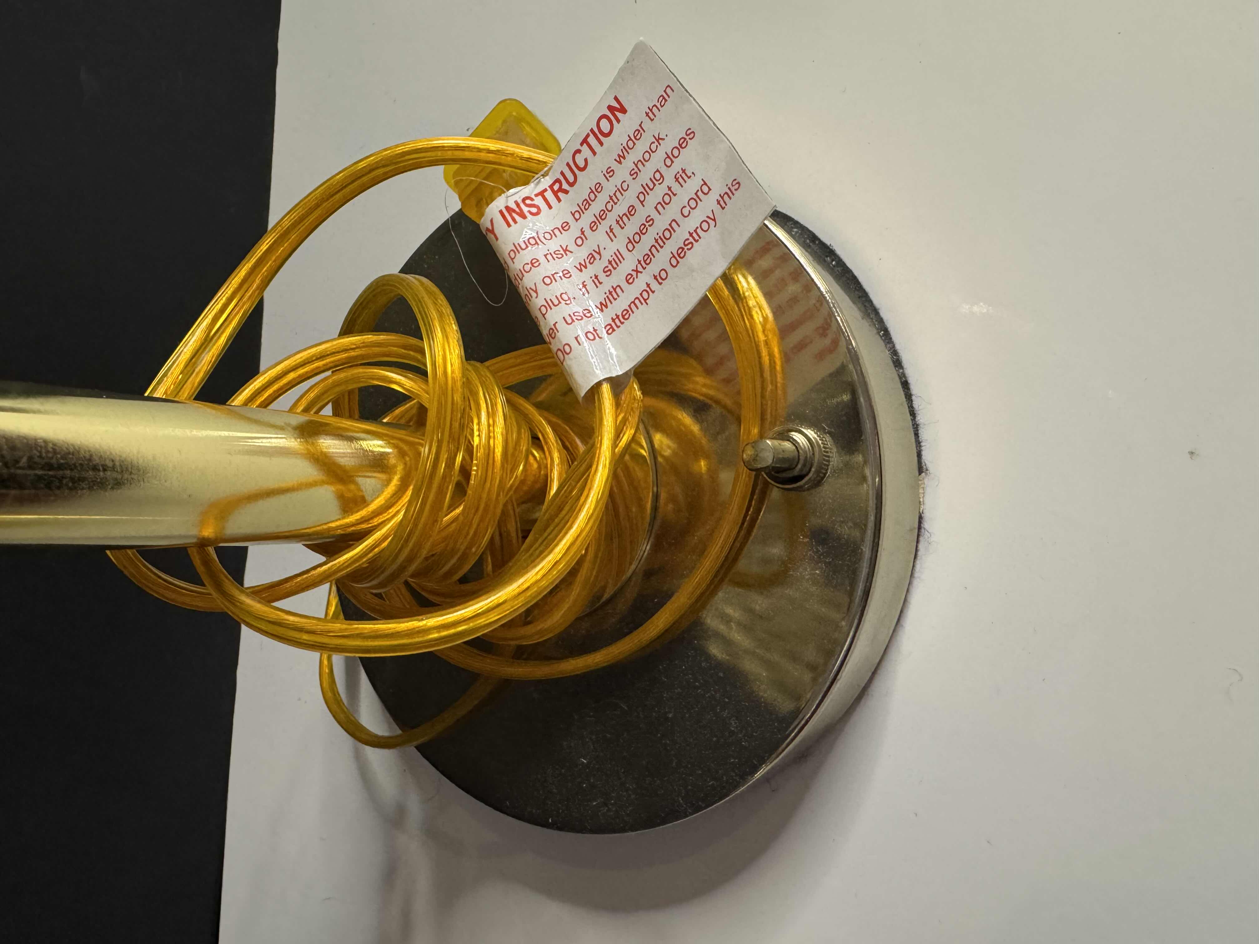 Photo 1 of 19” CRYSTAL & GOLD CHANDELIER LAMP