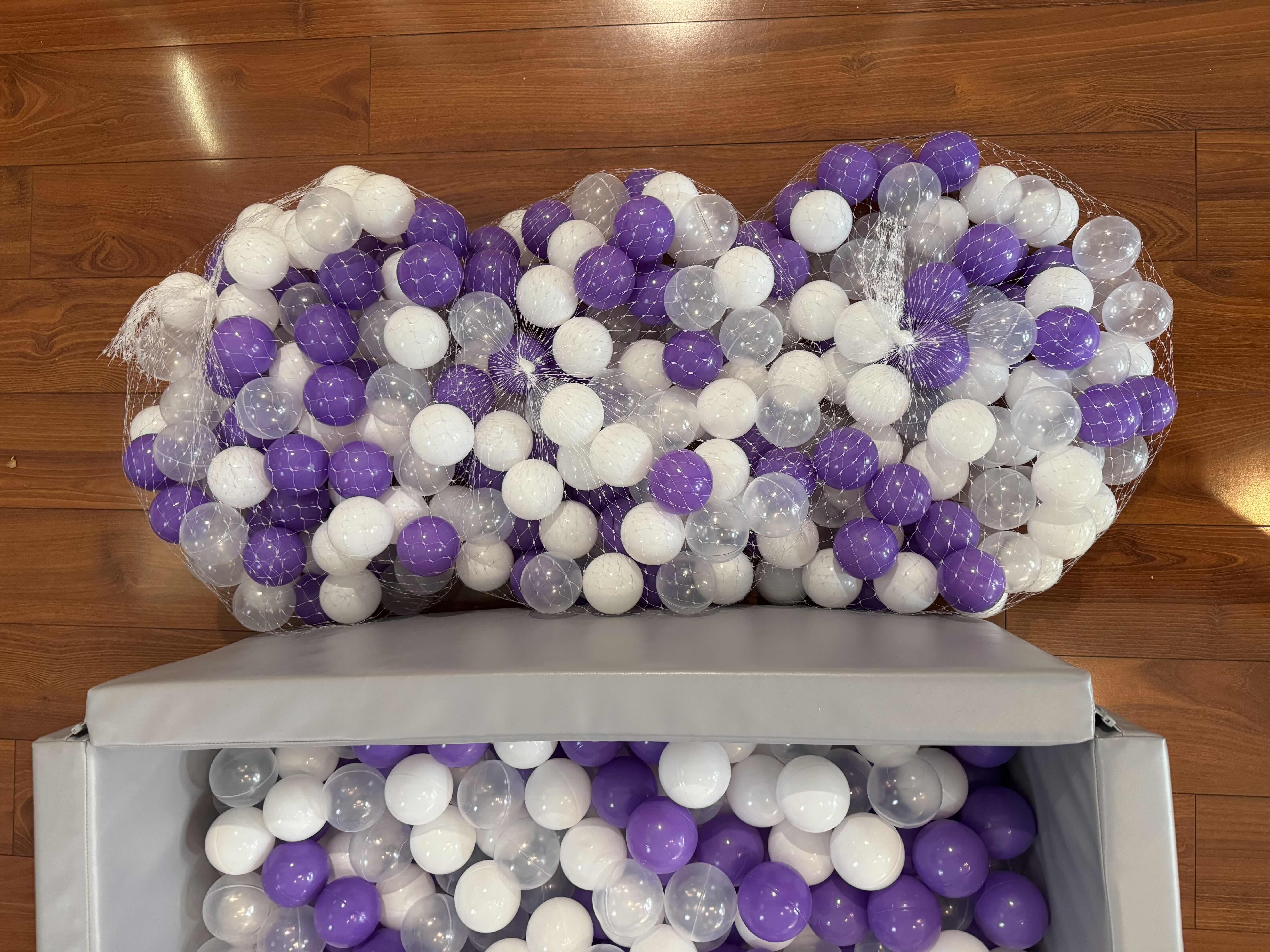 Photo 1 of BALL PIT FOR TODDLERS 30” X 30” H12” ADDITIONAL BALLS (3) 
