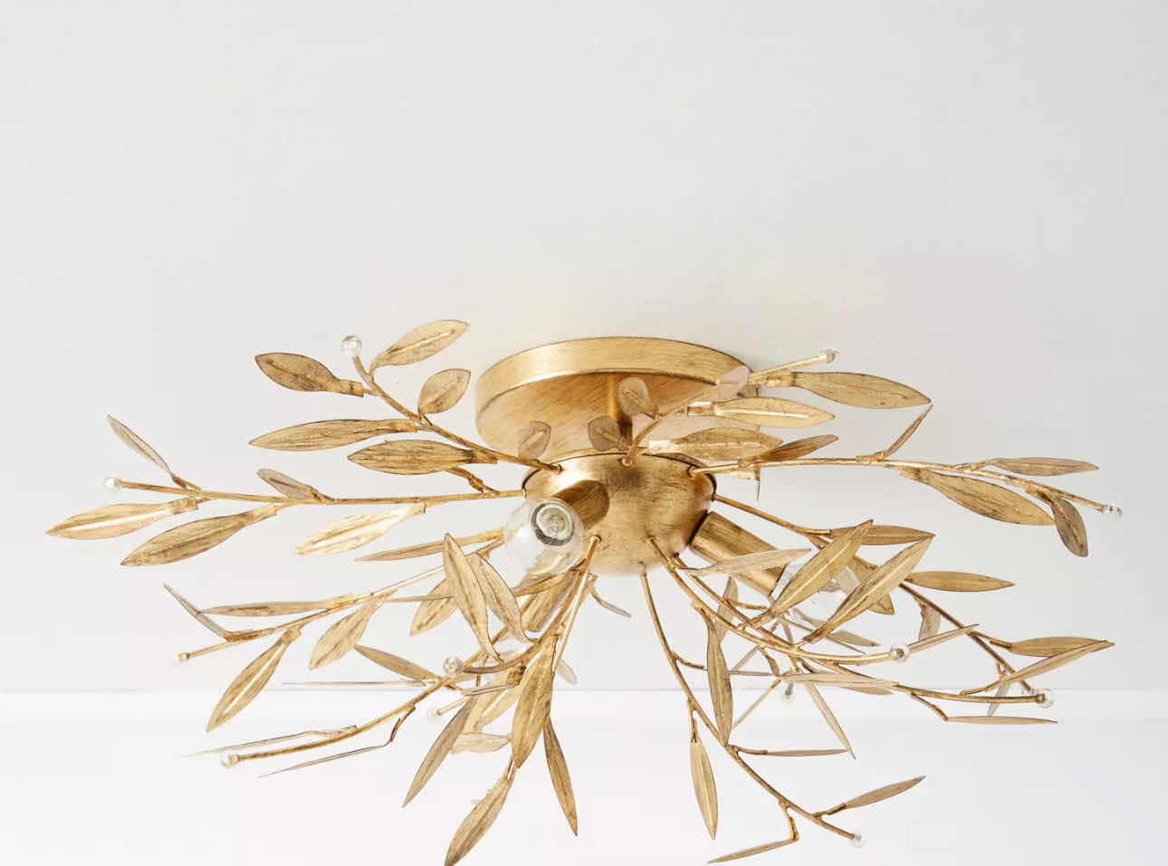 Photo 1 of BRAND NEW ANTHROPOLOGIE WILLOW LEAF SEMI FLUSH MOUNT LIGHT FIXTURE