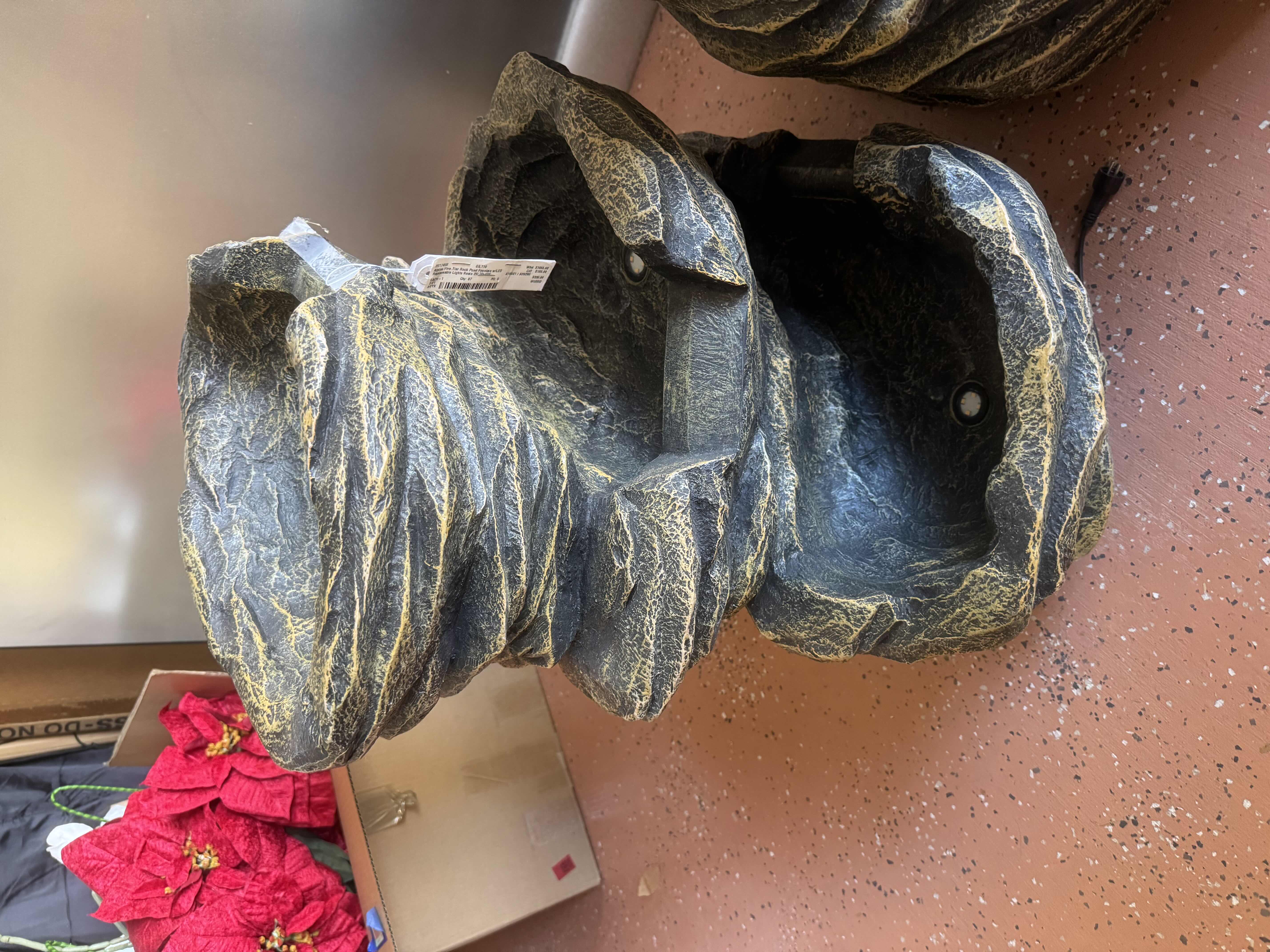 Photo 1 of BRAND NEW ALPINE FIVE TIER ROCK POND RESIN FOUNTAIN WITH REPACEBALE LIGHTS  25" X 26" H40