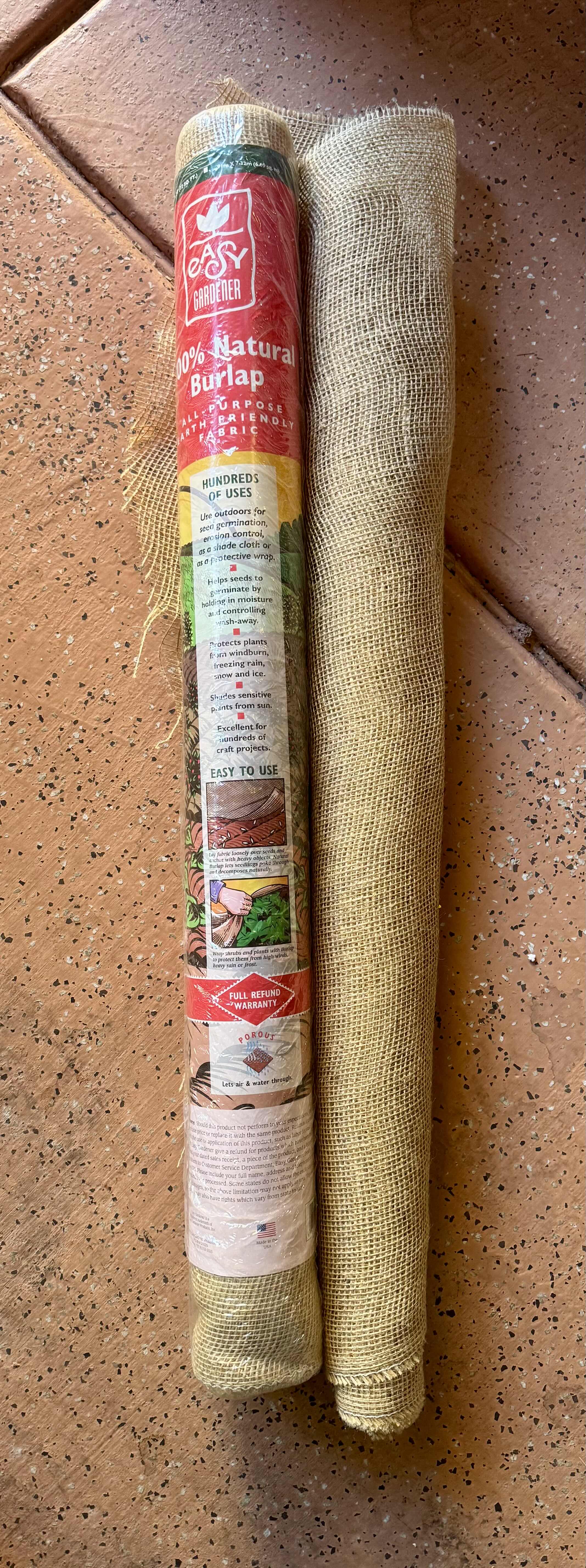 Photo 1 of 2- ROLLS NATURAL BURLAP