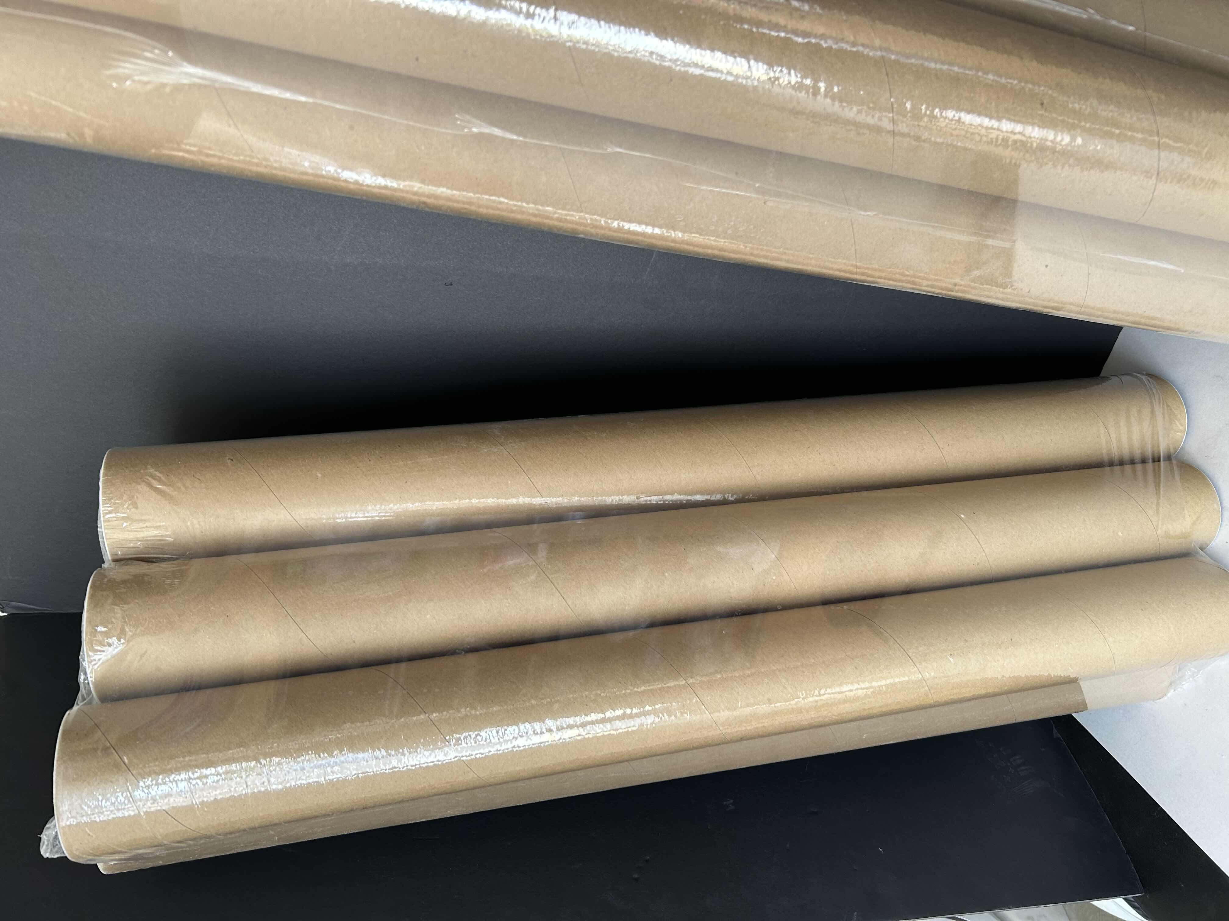 Photo 2 of 2 BRAND NEW PACKAGES OF CARDBOARD TUBES WITH PLASTIC END CAPS