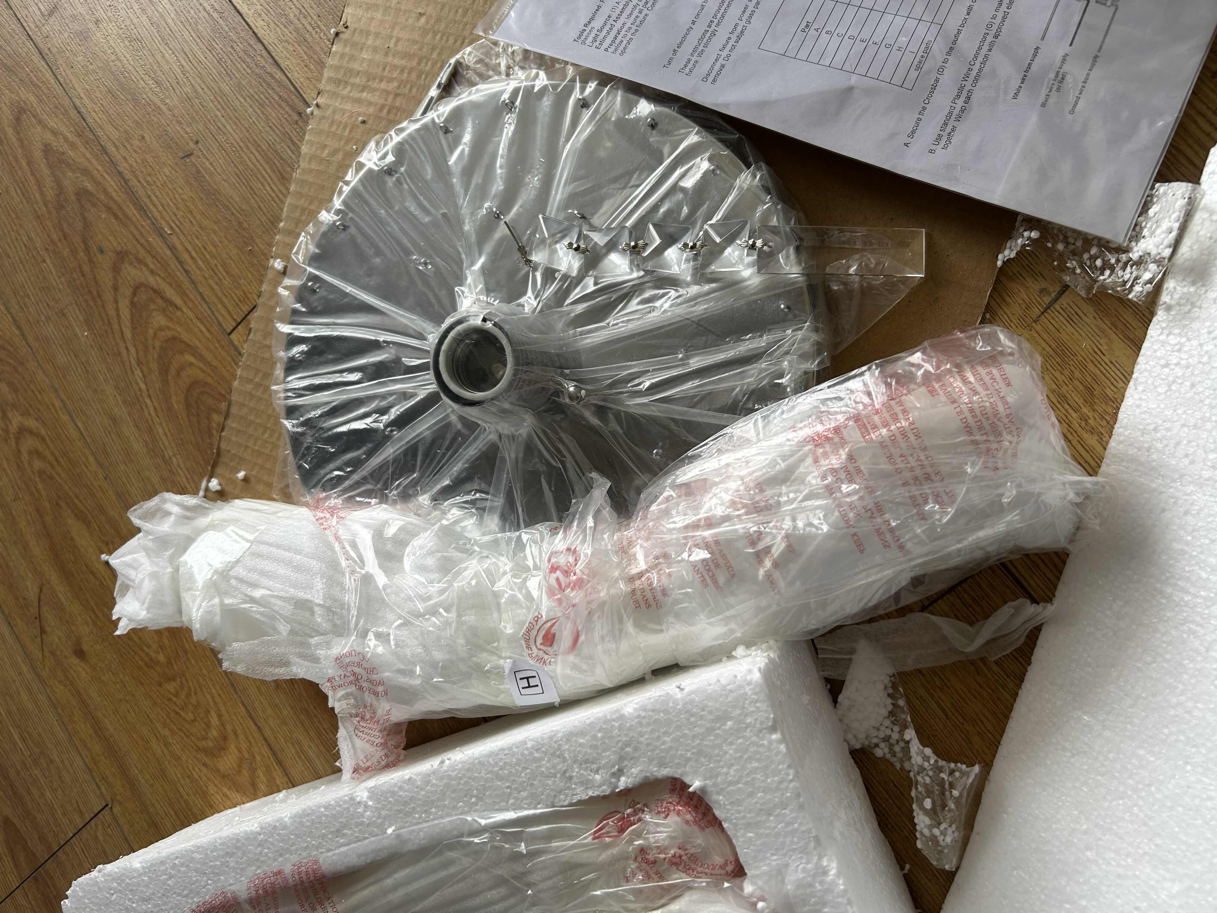 Photo 1 of BRAND NEW CHROME AND CRYSTAL FLUSH MOUNT CEILING FIXTURE