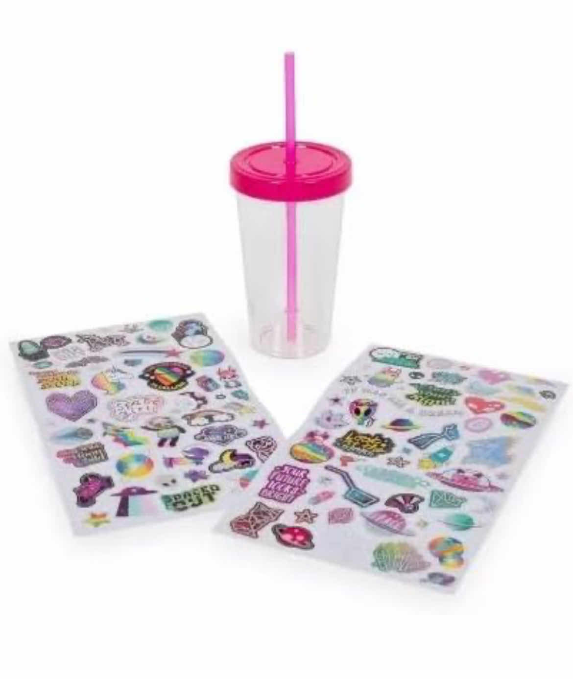 Photo 1 of 5 - BRAND NEW FASHION ANGELS OUT OF THIS GALAXY STICKER TUMBLER DESIGN KIT WITH 100 WATERPROOF STICKERS