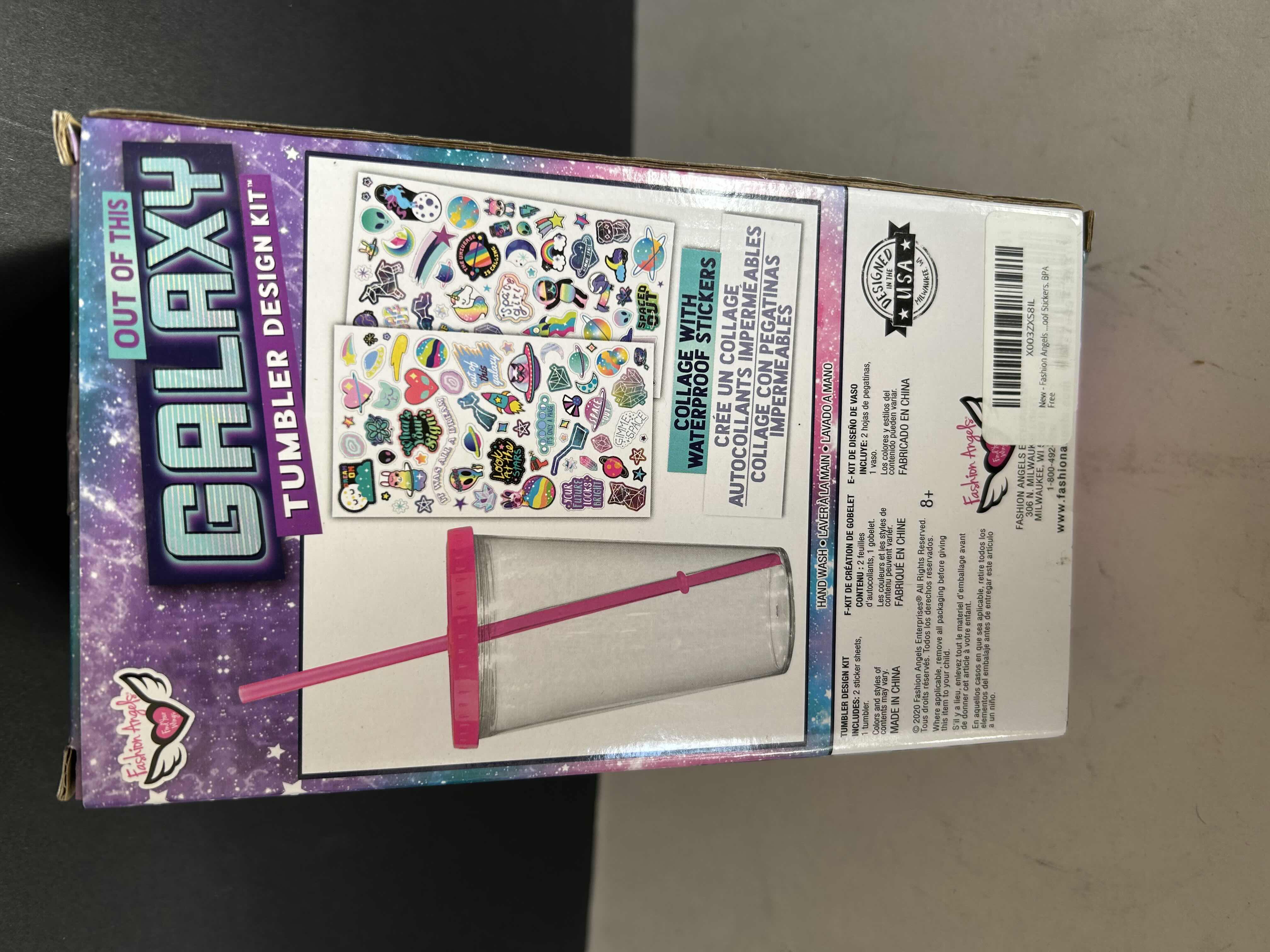 Photo 1 of 5 - BRAND NEW FASHION ANGELS OUT OF THIS GALAXY STICKER TUMBLER DESIGN KIT WITH 100 WATERPROOF STICKERS