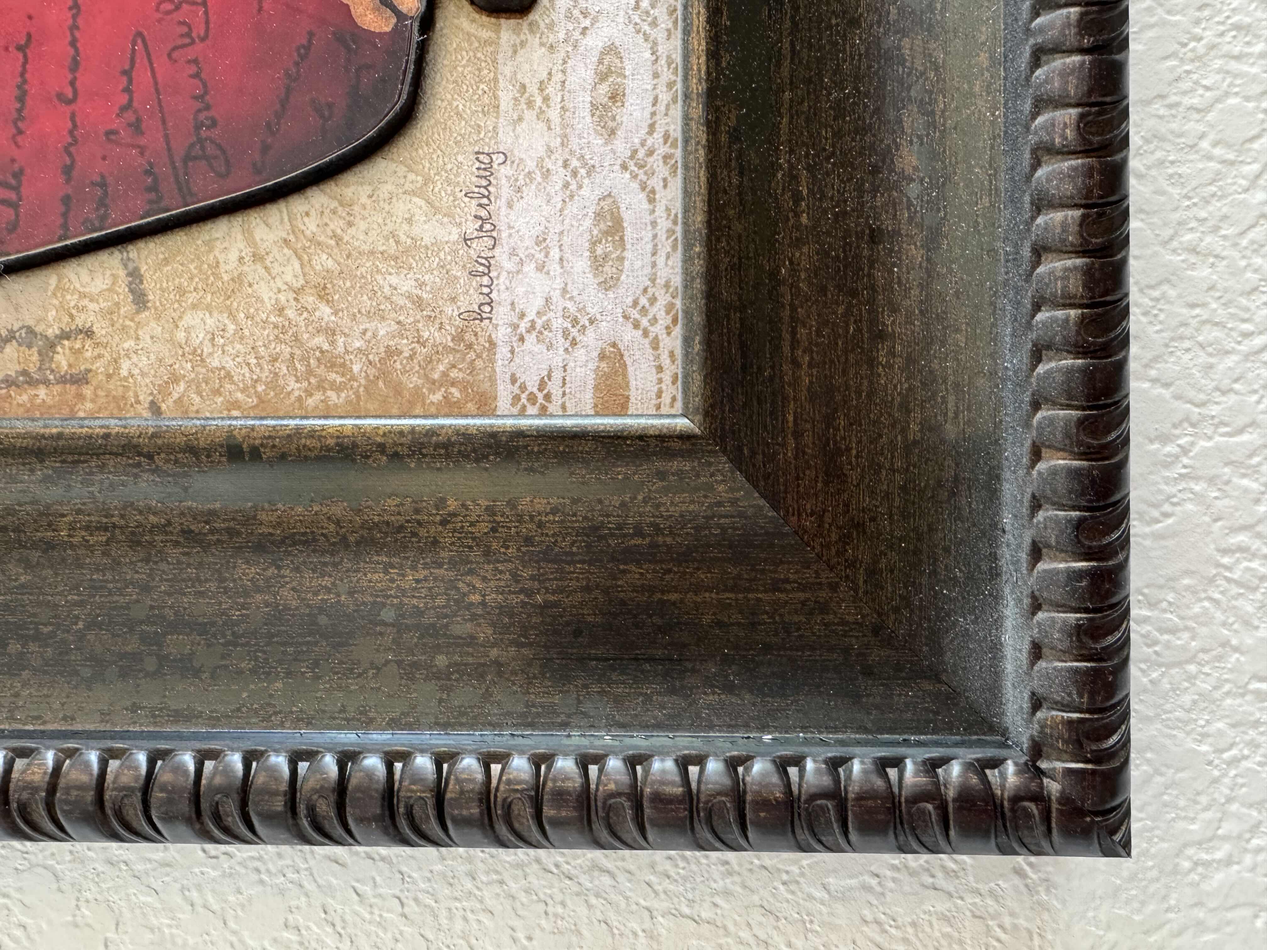 Photo 1 of 17” X 17” SALLE DE BAIN ARTWORK RED CLAWFOOT BATHTUB ART