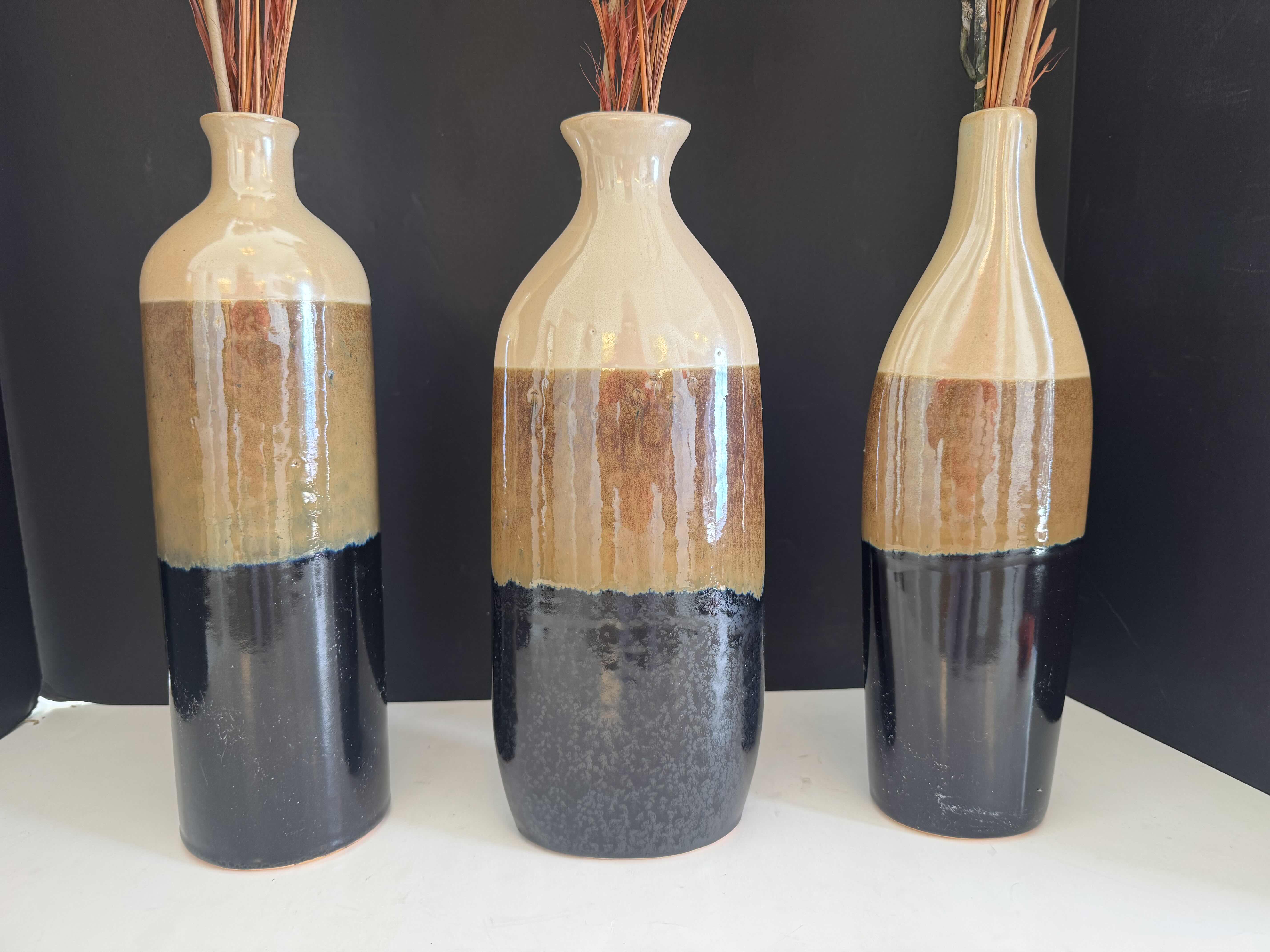 Photo 1 of 3 GLAZED CERAMIC VASES H12”