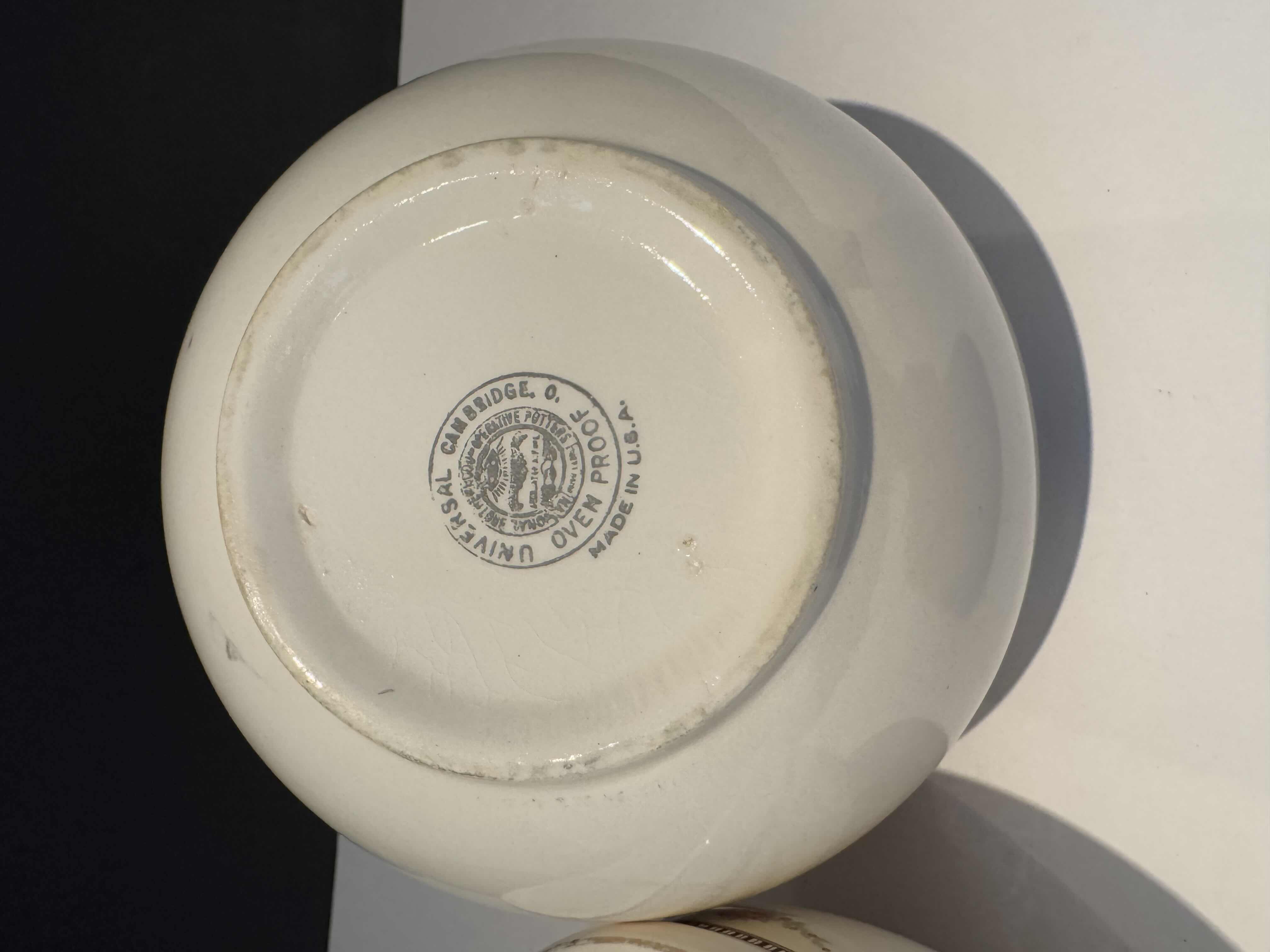 Photo 1 of 3- UNIVERSAL CAMBRIDGE SOUP BOWLS