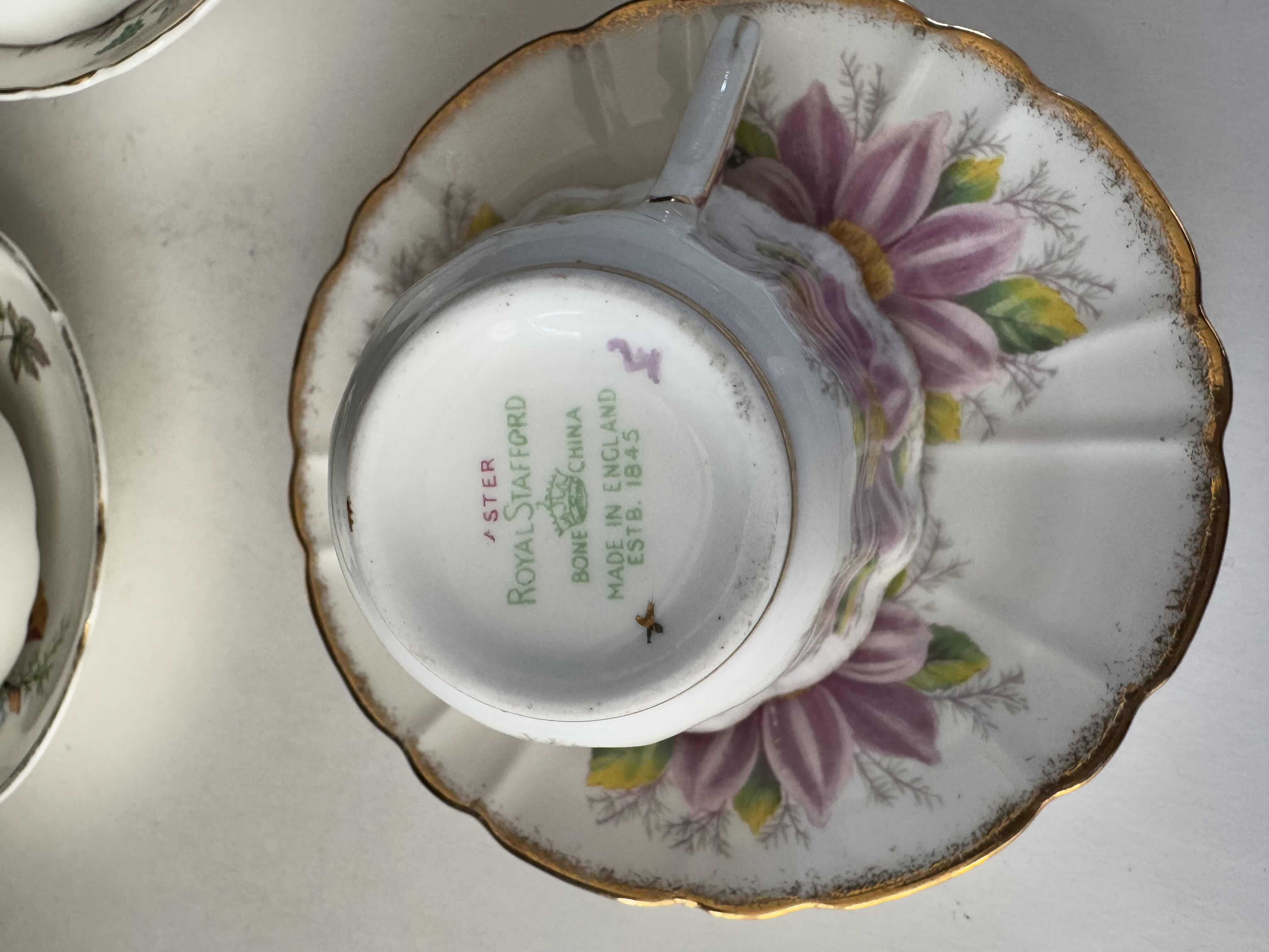 Photo 5 of 3 SETS OF SAUCERS WITH TEACUPS