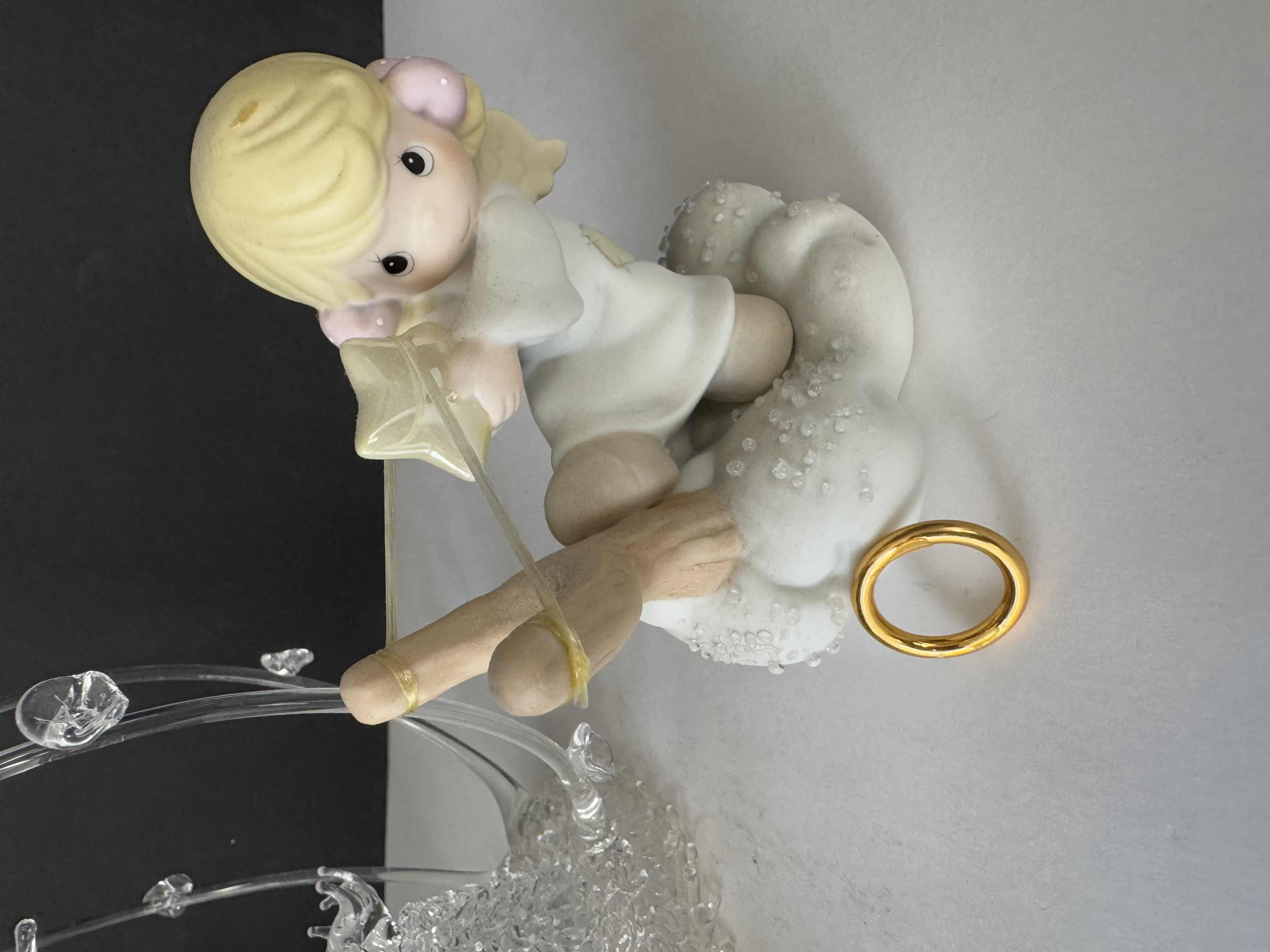 Photo 1 of 2 PRECIOUS MOMENTS FIGURINES AND 1 BLOWN GLASS SCULPTURE