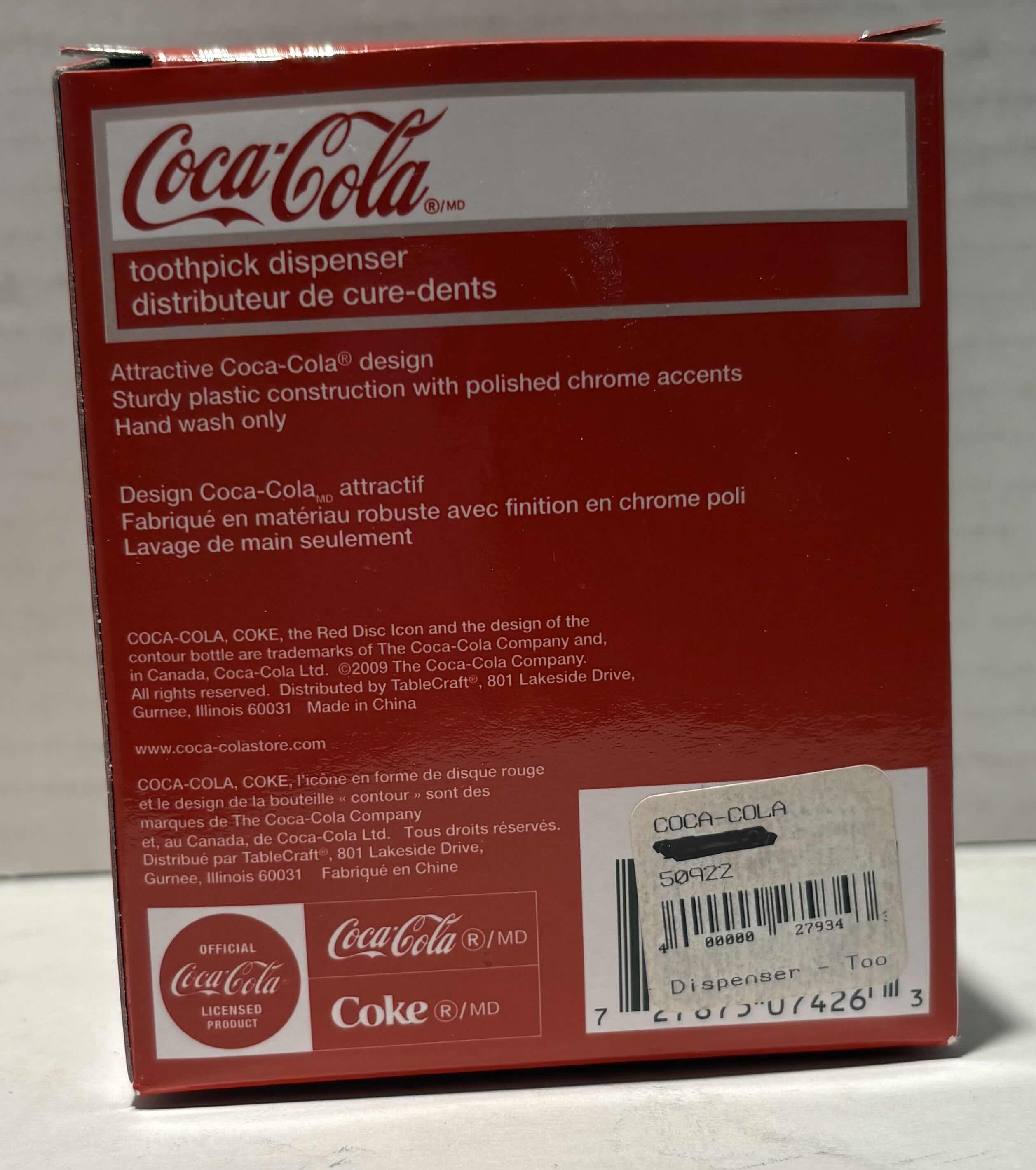 Photo 1 of $25 COCA-COLA TOOTHPICK DISPENSER