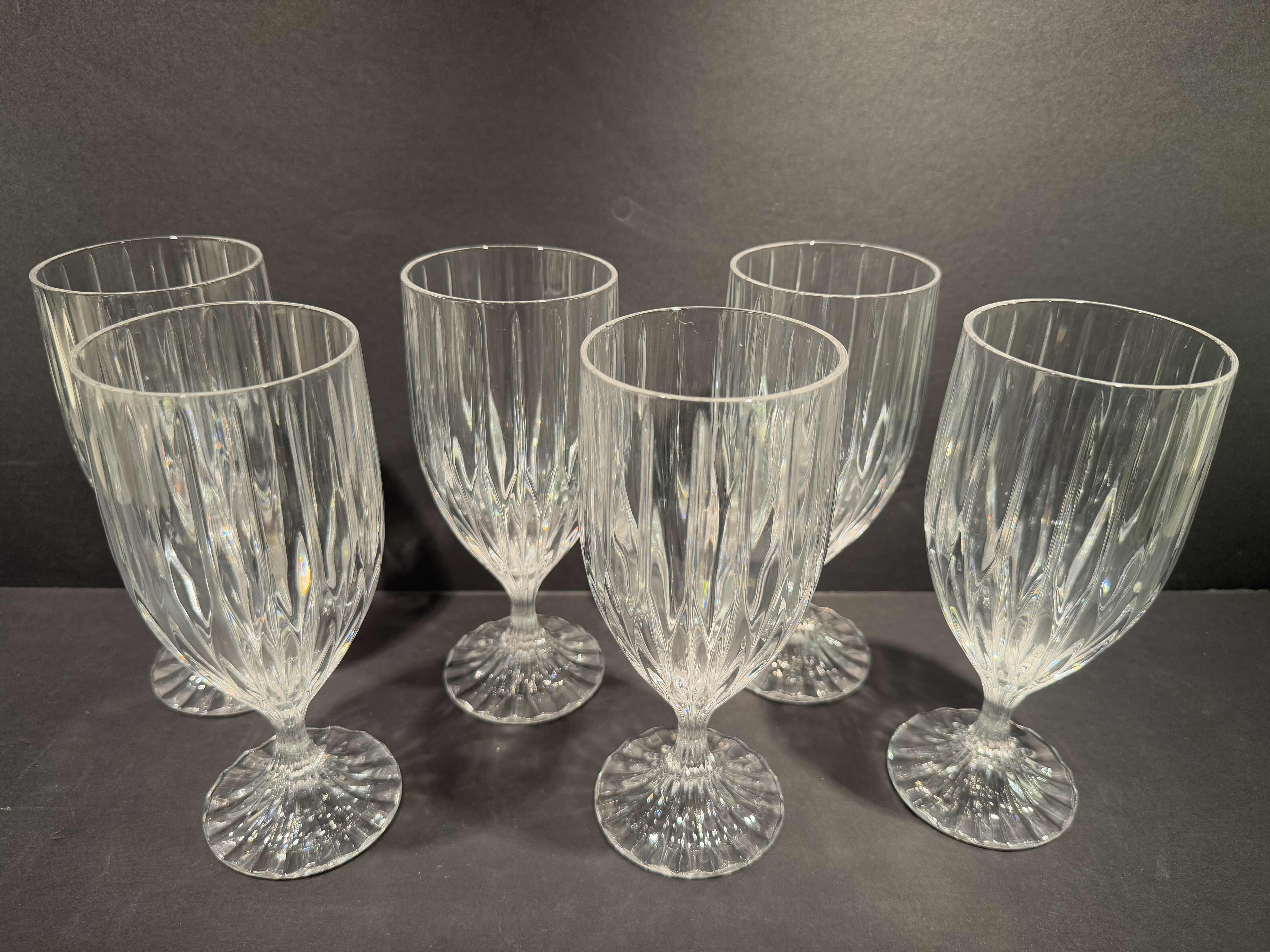 Photo 2 of 6- CRYSTAL WATER GOBLETS