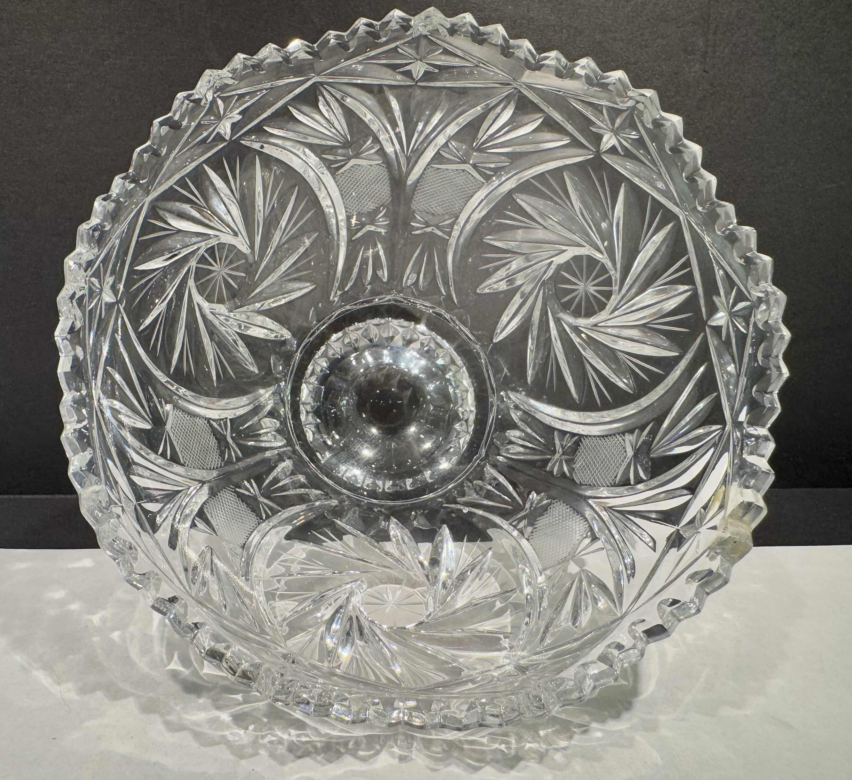 Photo 1 of 5 -CRYSTAL SERVING BOWLS/PLATTERS 2-6” SMALL PLATTERS, 1-4.5” BOWL, 1-5” BOWL, 1-6” FOOTED BOWL