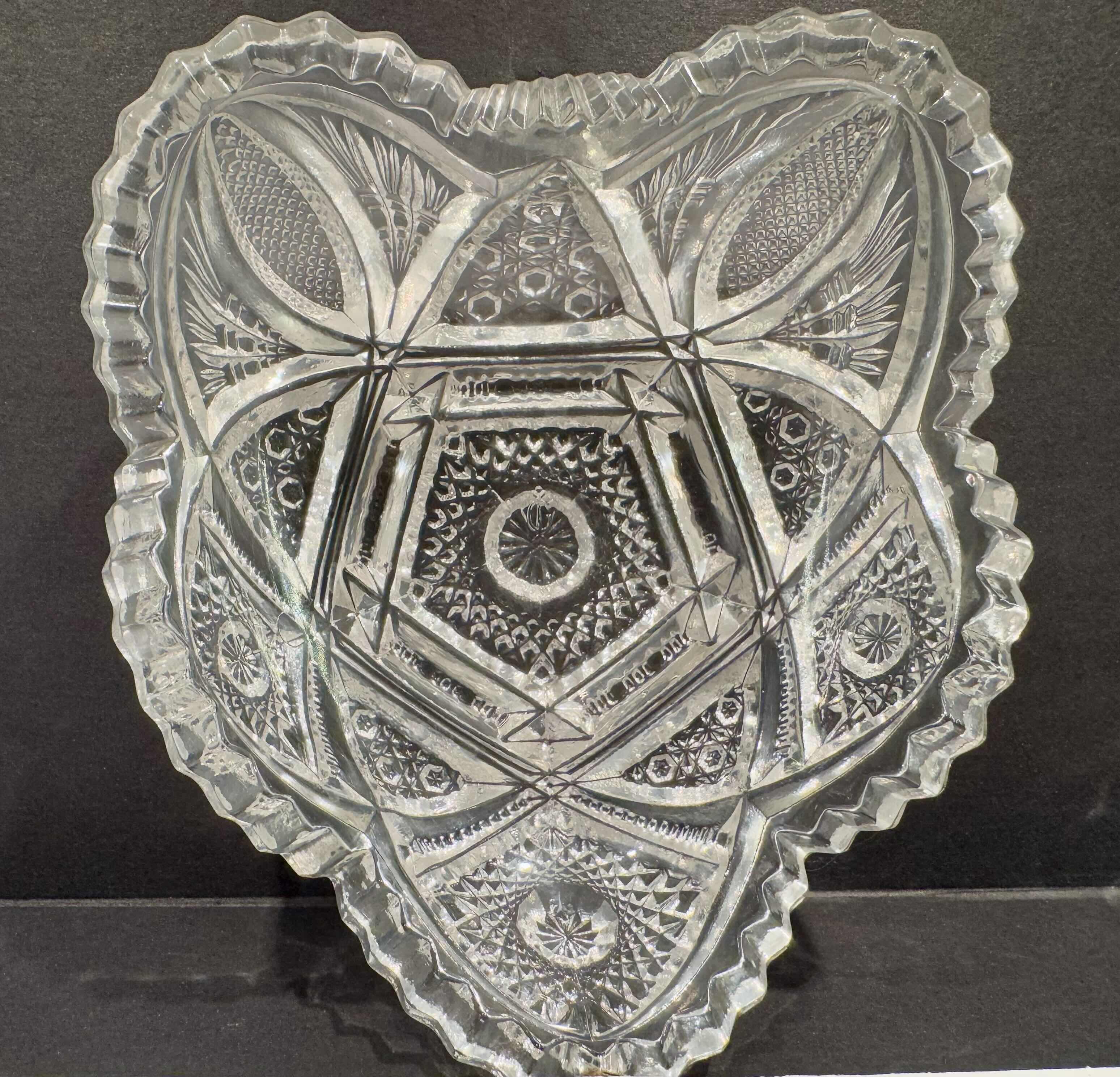 Photo 1 of 5 -CRYSTAL SERVING BOWLS/PLATTERS 2-6” SMALL PLATTERS, 1-4.5” BOWL, 1-5” BOWL, 1-6” FOOTED BOWL