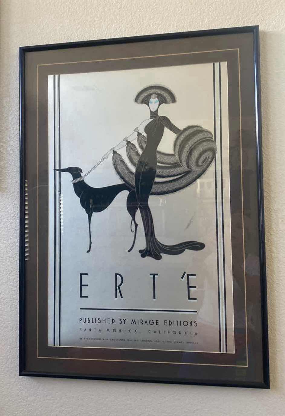 Photo 1 of FRAMED ERTE SIGNED PRINT 26” x 36”