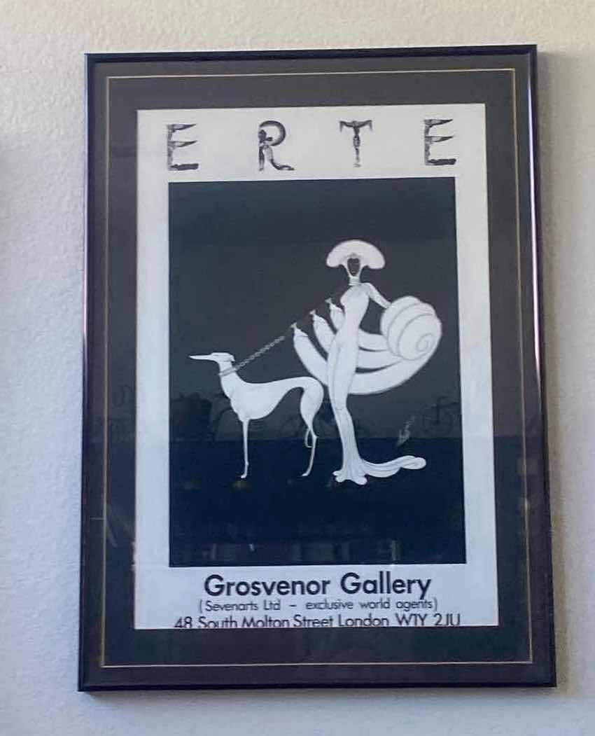 Photo 1 of FRAMED ERTE SIGNED PRINT 26” x 36”