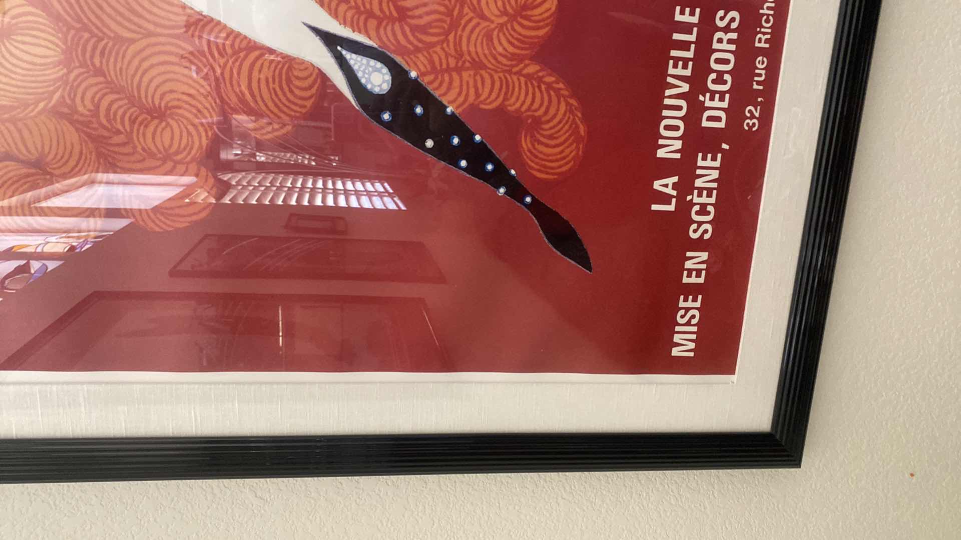 Photo 1 of FRAMED 1992 FOLIES BERGERE POSTER ON CLOTH ARTWORK 48“ x 64“