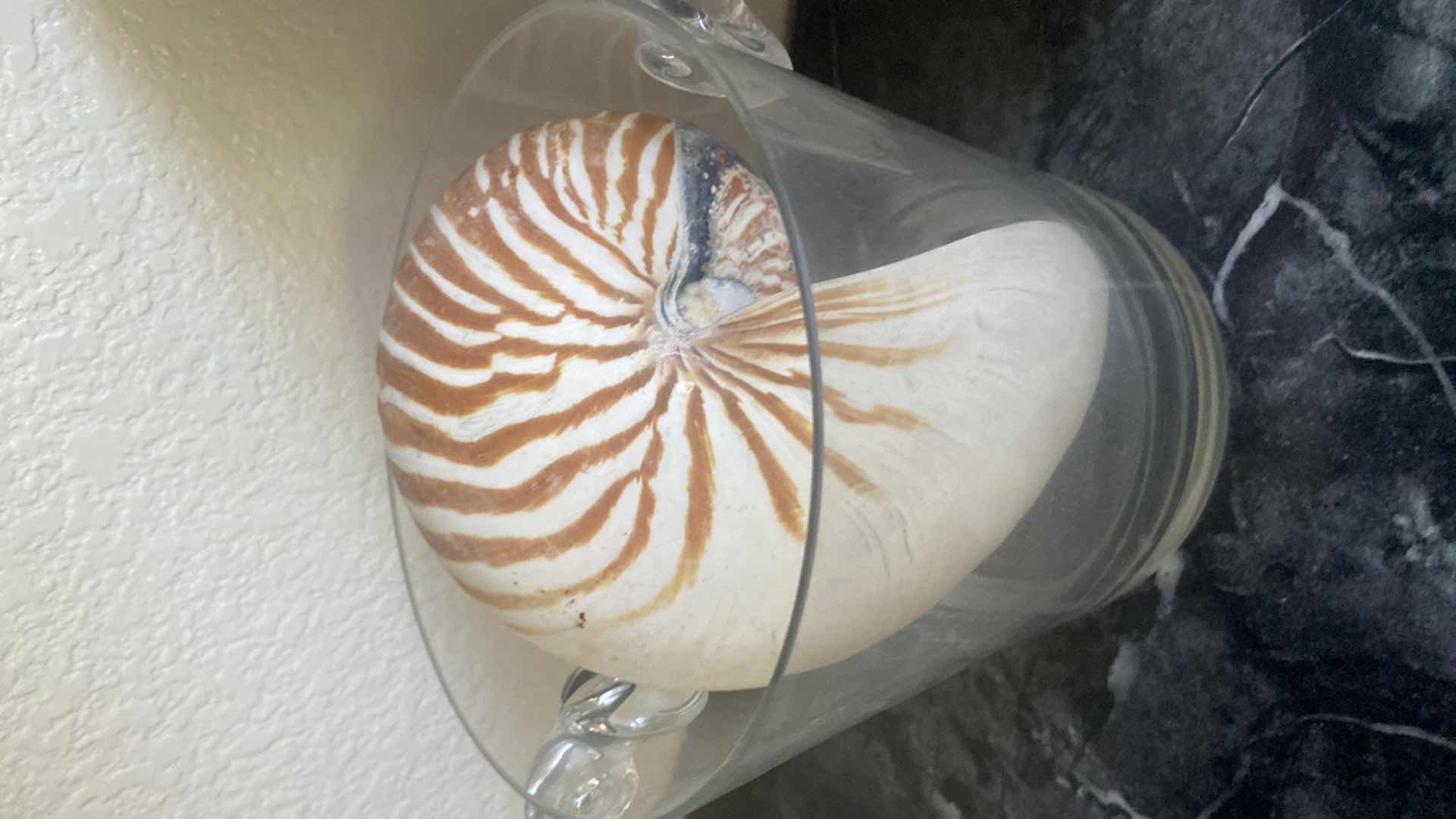 Photo 1 of GLASS ICE BUCKET WITH 1/2 SHELL AND PLASTIC CHAMPAGNE FLUTES