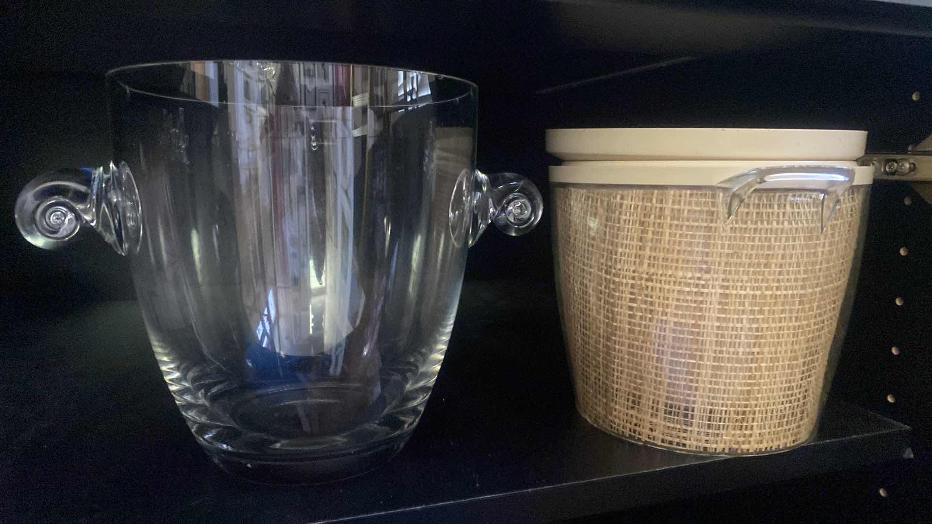 Photo 1 of 2 - ICE BUCKETS (GLASS BUCKET HAS A CHIP)