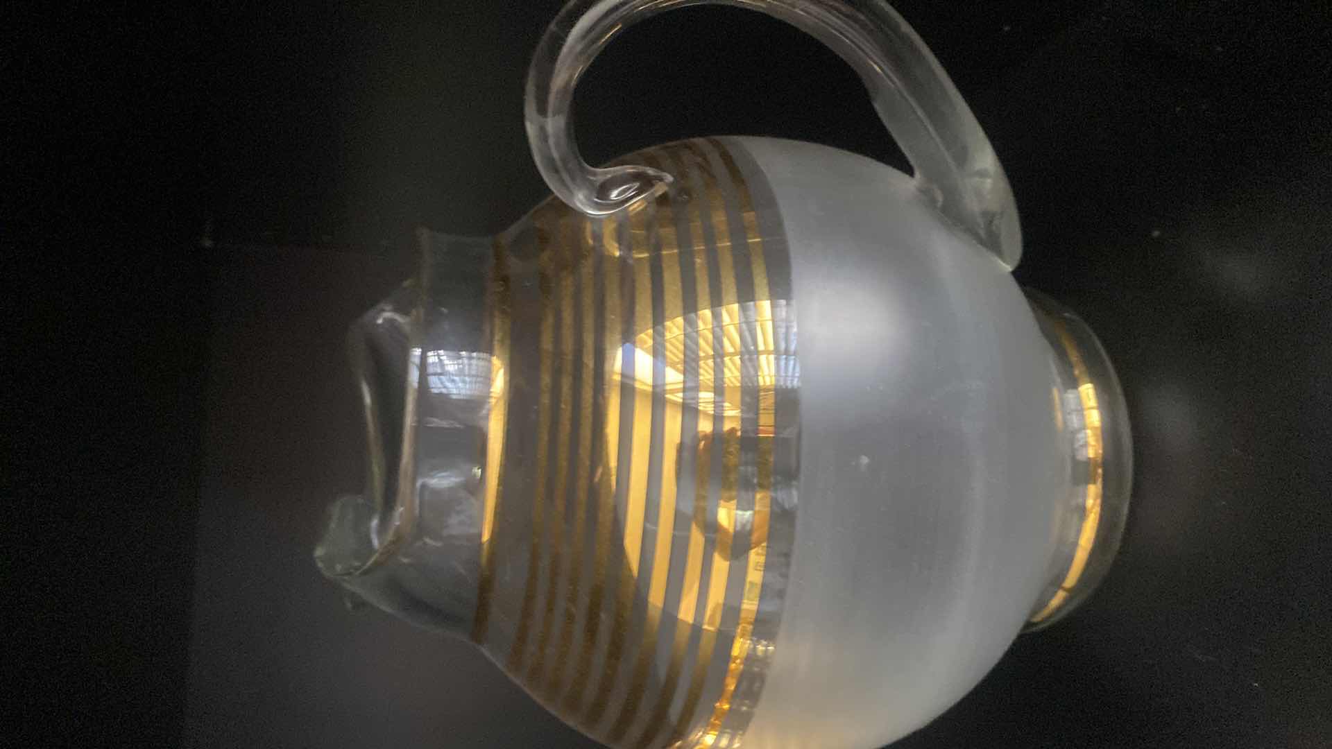 Photo 4 of GOLD RIMMED PITCHER AND GLASSES