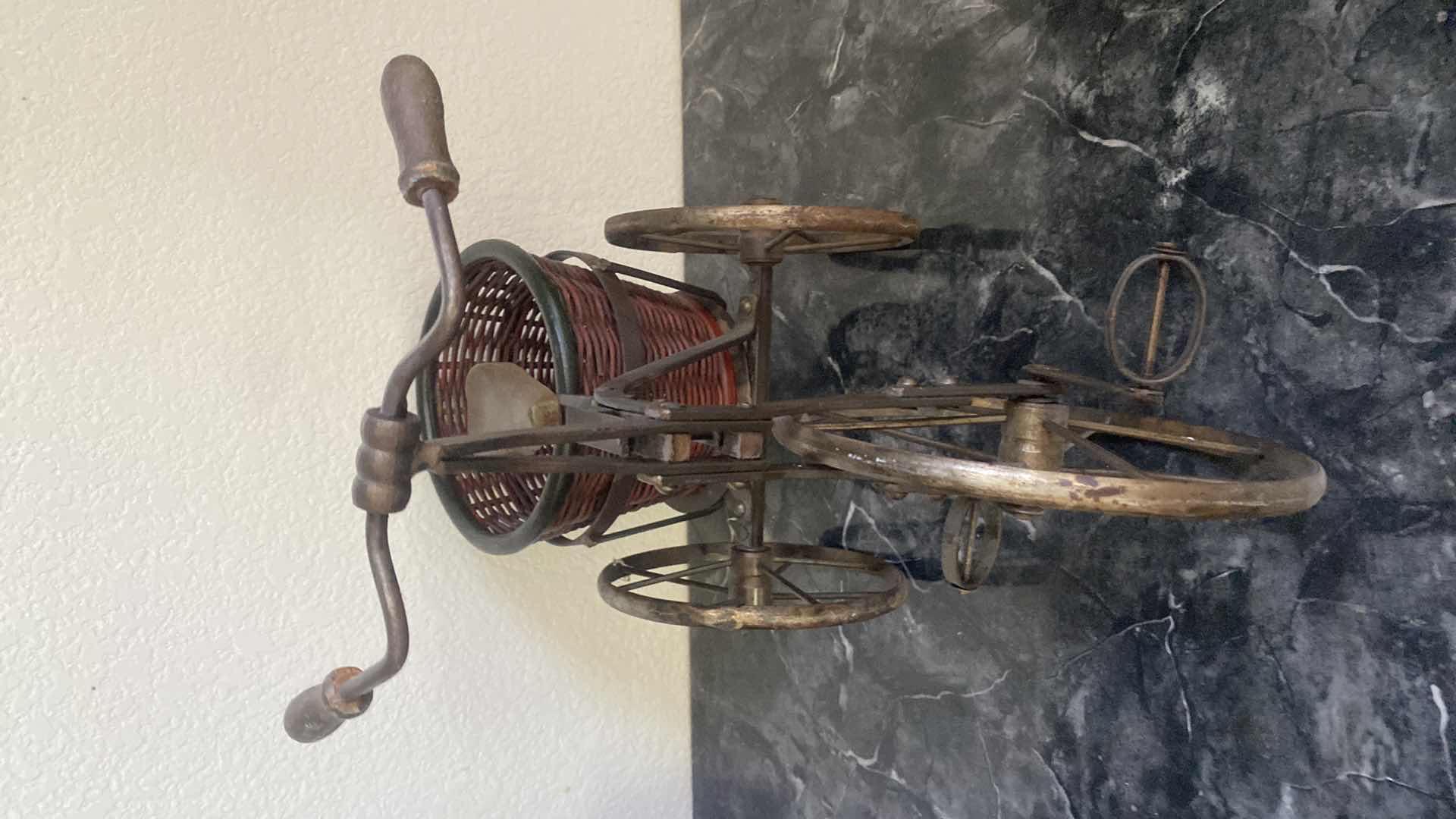 Photo 1 of IRON BIKE WITH BASKET FOR PLANT OR DECOR 17“ x 15“