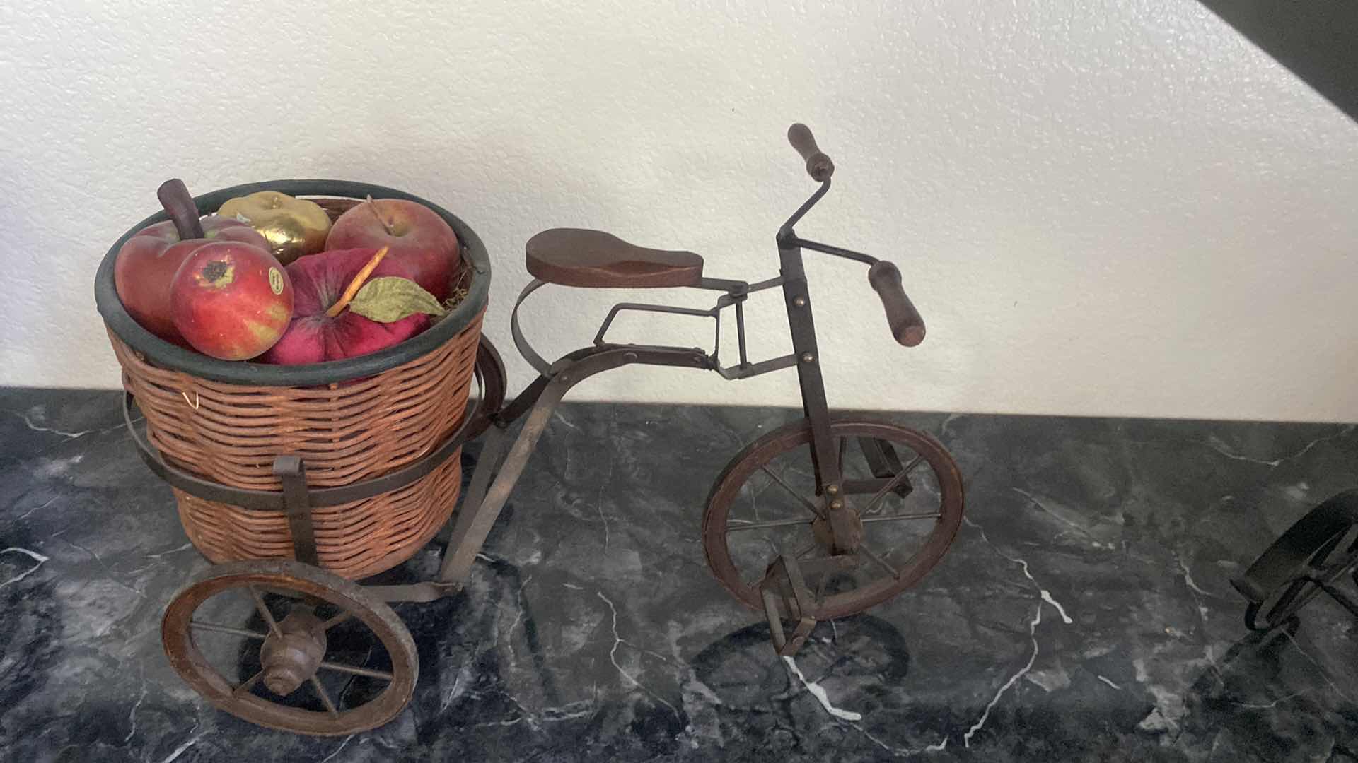 Photo 1 of IRON BIKE WITH BASKET FOR PLANT OR DECOR 17“ x 15“
